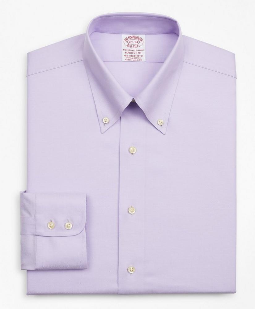 Stretch Madison Relaxed-Fit Dress Shirt, Non-Iron Twill Button-Down Collar Product Image