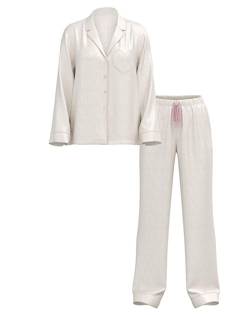 Satin Long Pajama Set Product Image