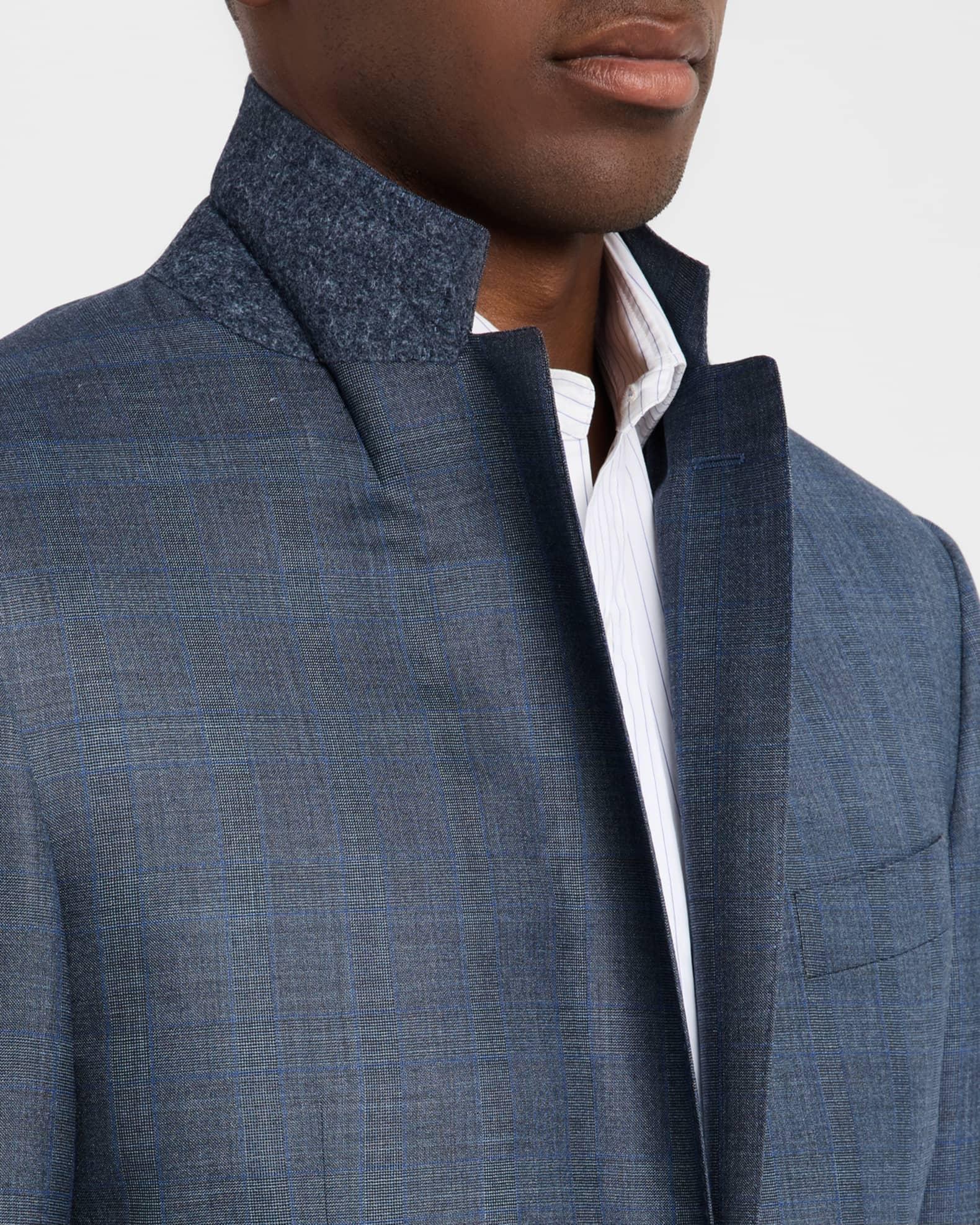 Men's Wool-Silk Plaid Suit Product Image