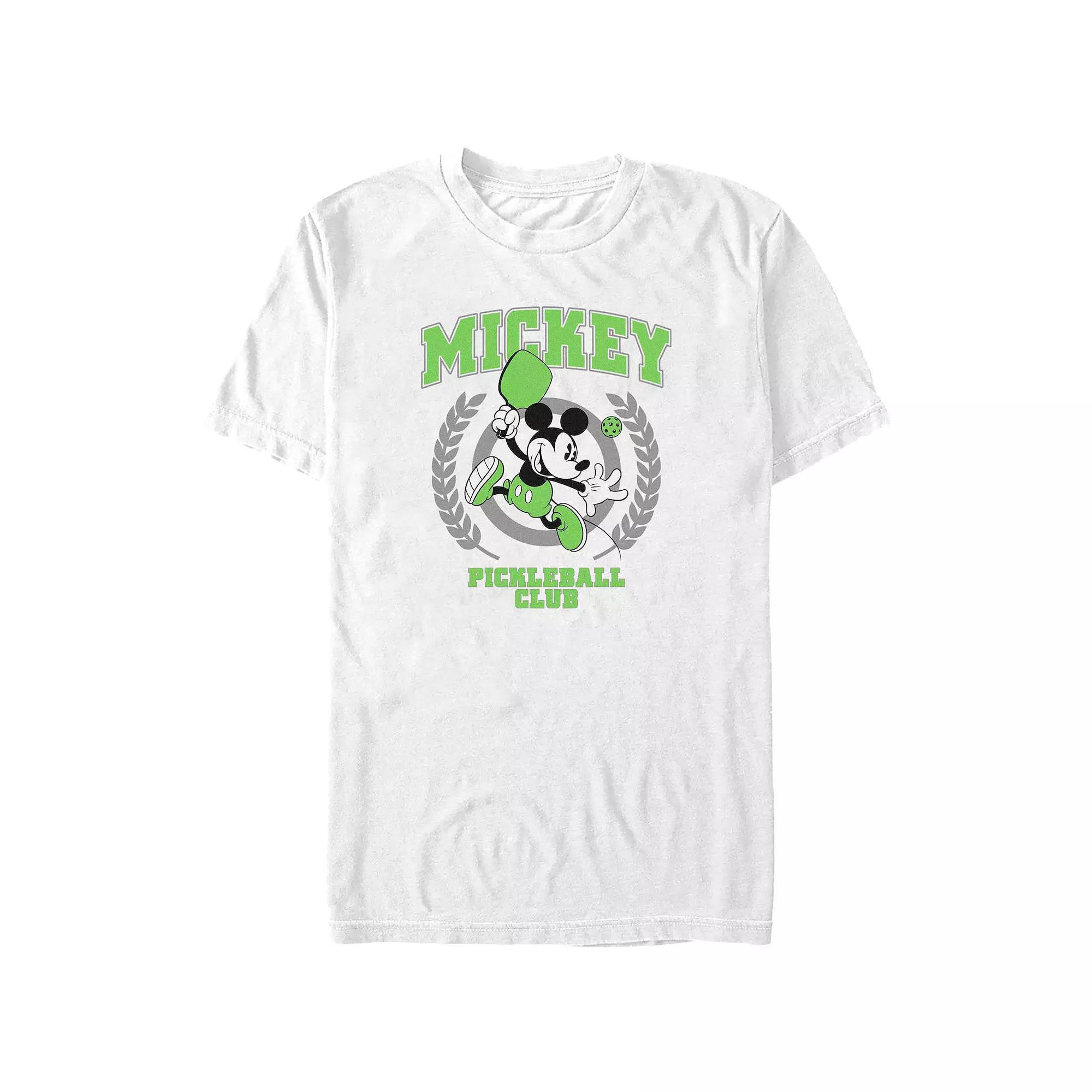 Big & Tall Mickey Mouse Pickleball Club Graphic Tee, Men's, Size: XXL Tall, White Product Image
