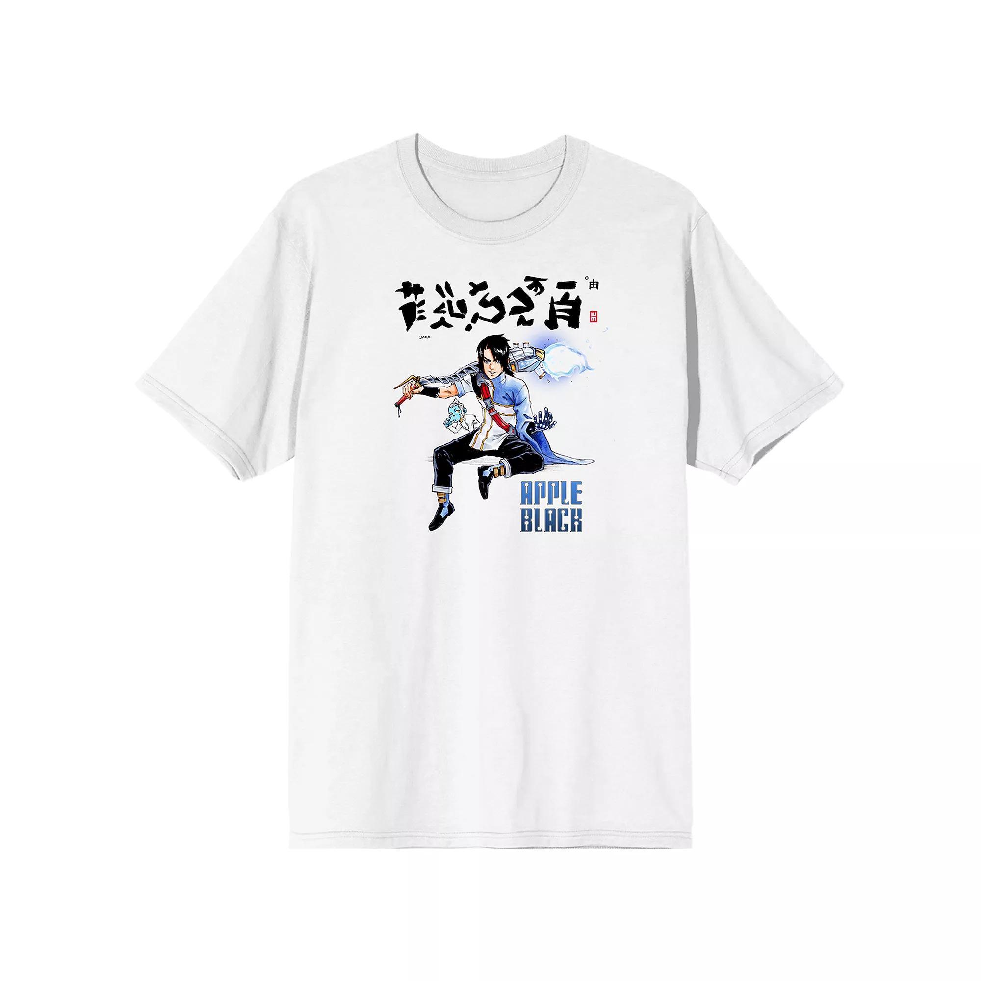 Men's Apple Black Sano Tamashii Script Graphic Tee, Size: XXL, White Product Image
