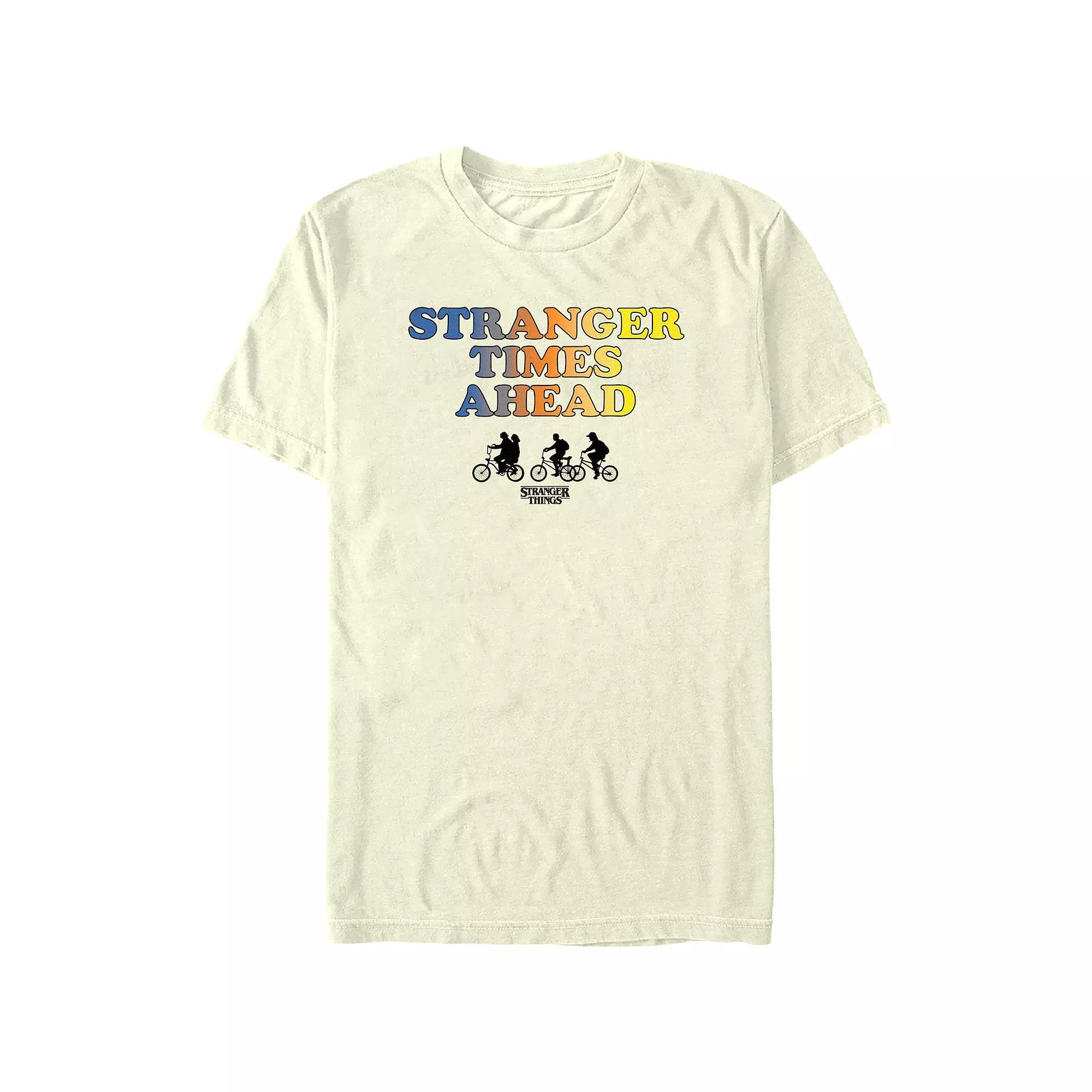 Juniors' Stranger Things Stranger Times Ahead Boyfriend Graphic Tee, Women's, Size: Medium, Natural Product Image