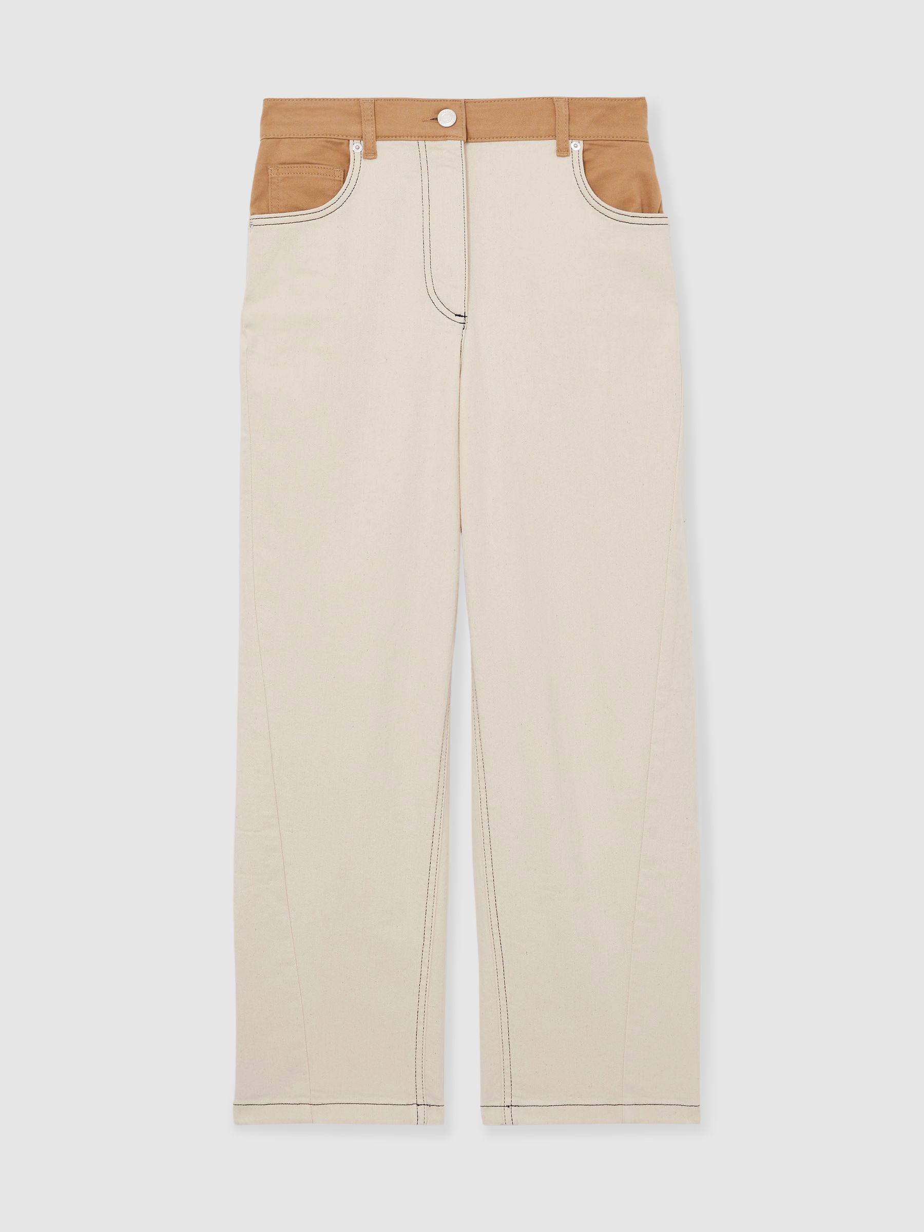 Petite Linen Belted Sleeveless Midi Dress in Neutral Product Image