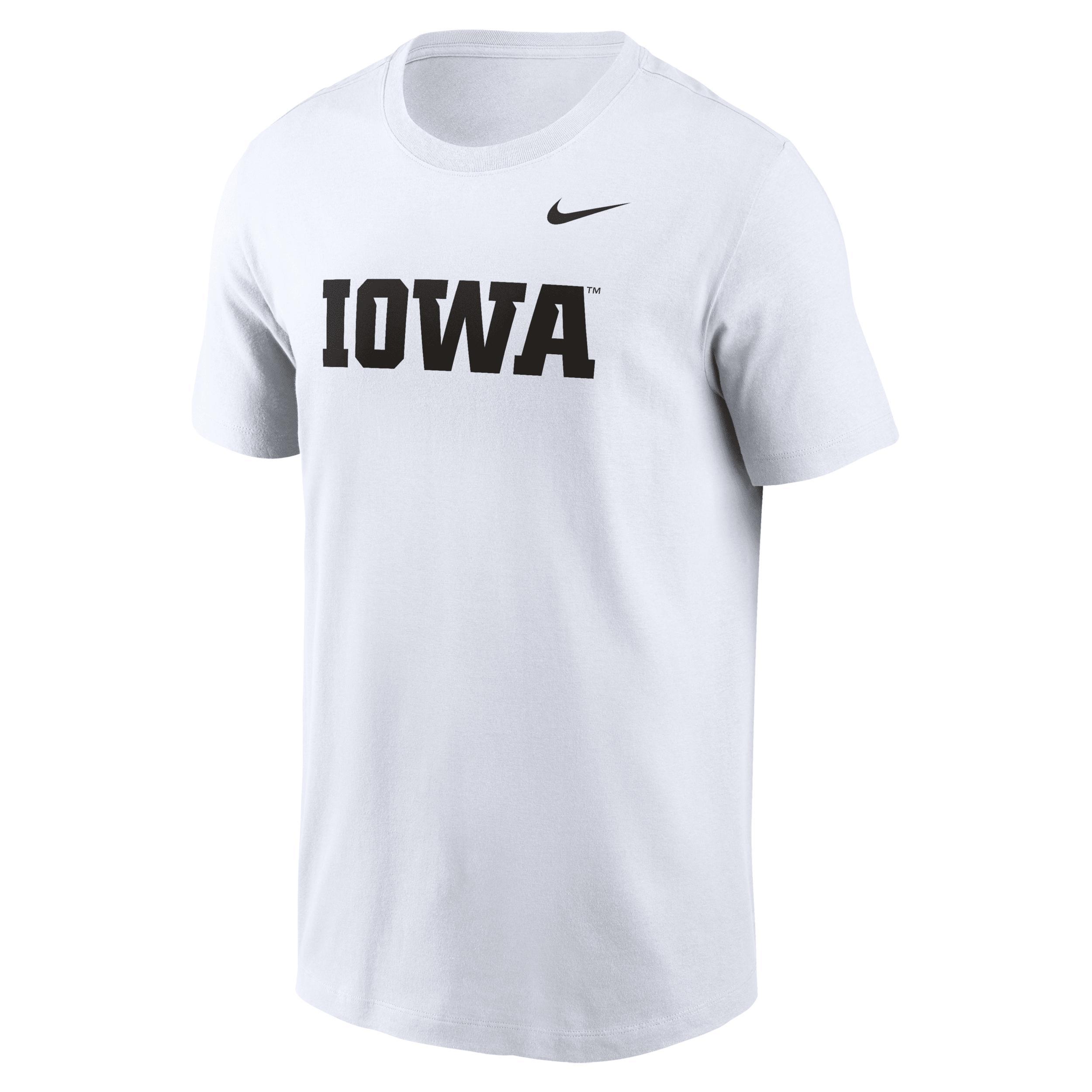 Men's Nike White Iowa Hawkeyes Primetime Wordmark T-Shirt, Size: 2XL Product Image