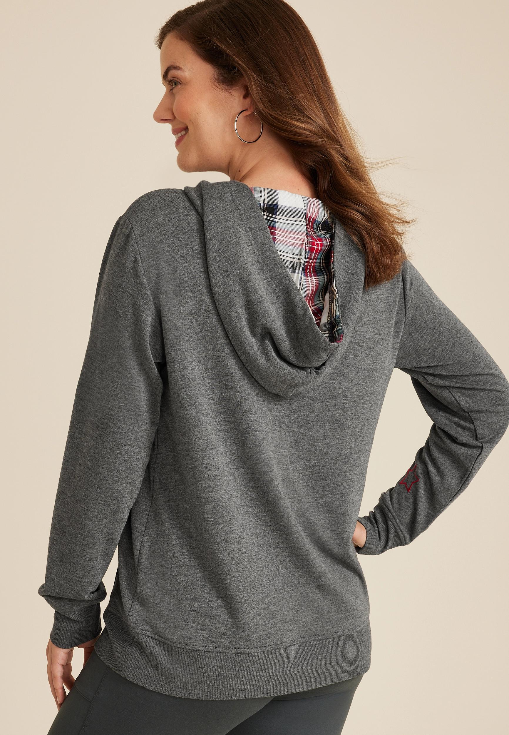 Maurices Womens Homeward Hoodie Gray Size X Small Product Image