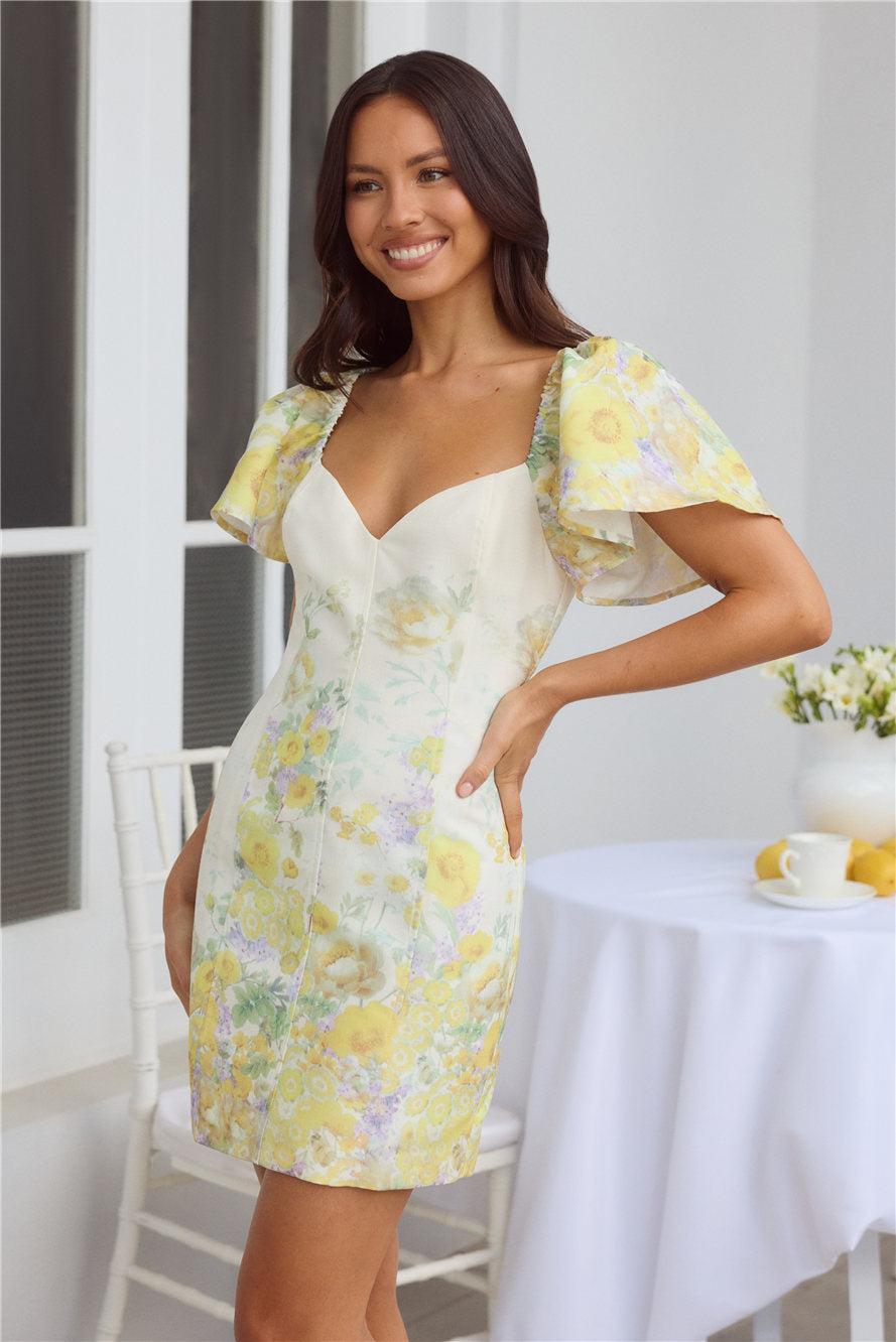 Jasmine Breeze Short Sleeve Mini Dress Multi Product Image