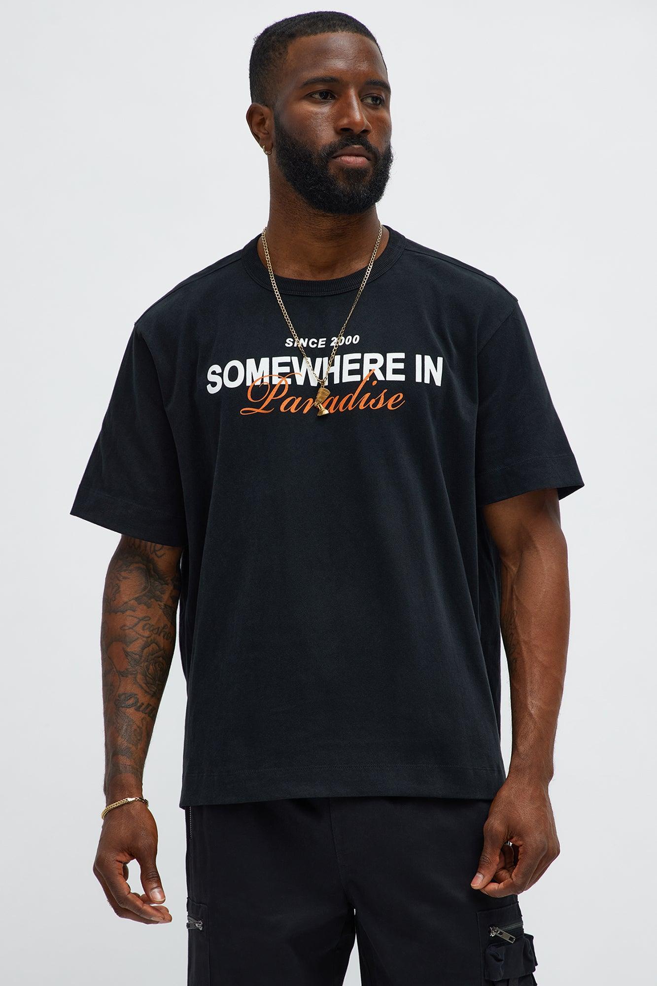 Somewhere In Paradise Oversized Short Sleeve Tee - Black Wash Product Image