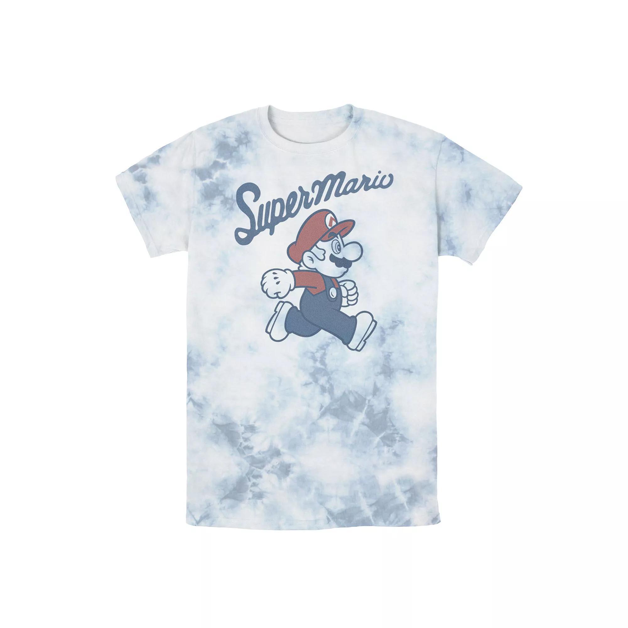 Men's Nintendo Super Mario Tee, Size: Large, White Blue Product Image