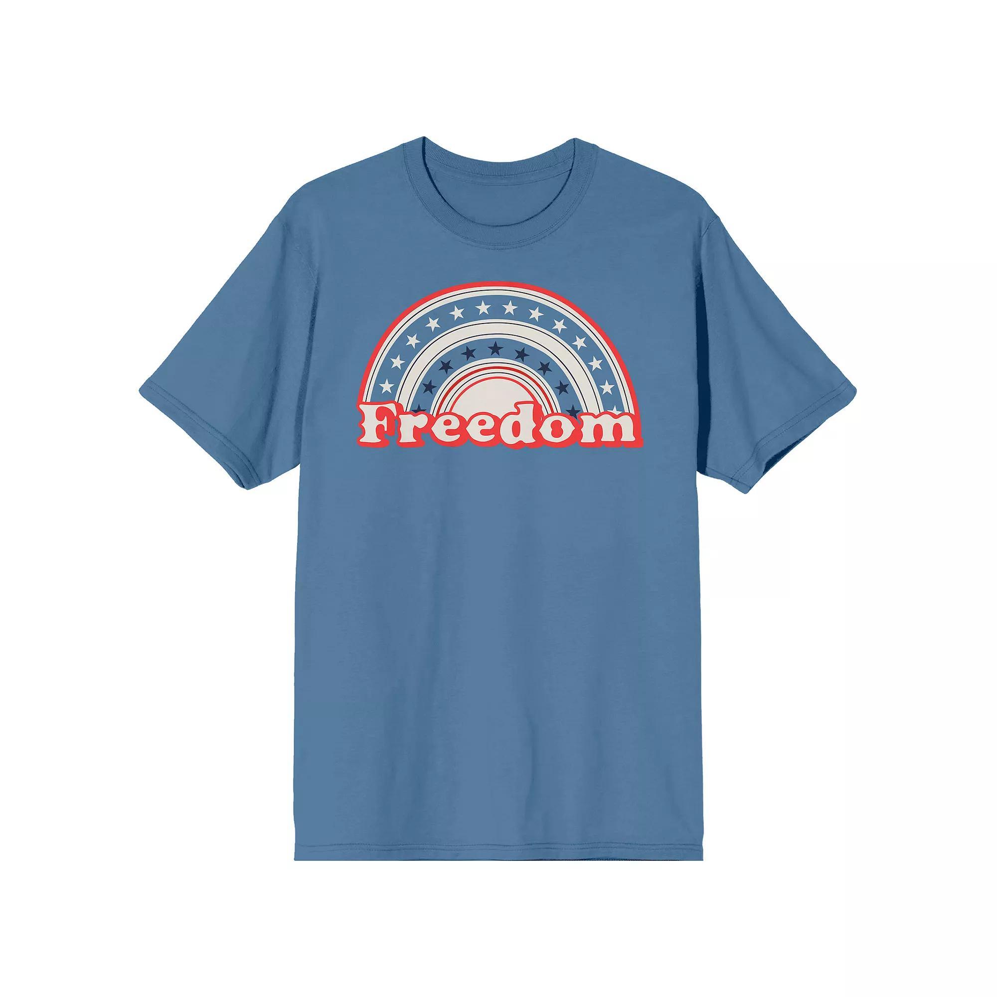 Men's Americana Freedom Rainbow Tee, Size: Medium, Blue Product Image