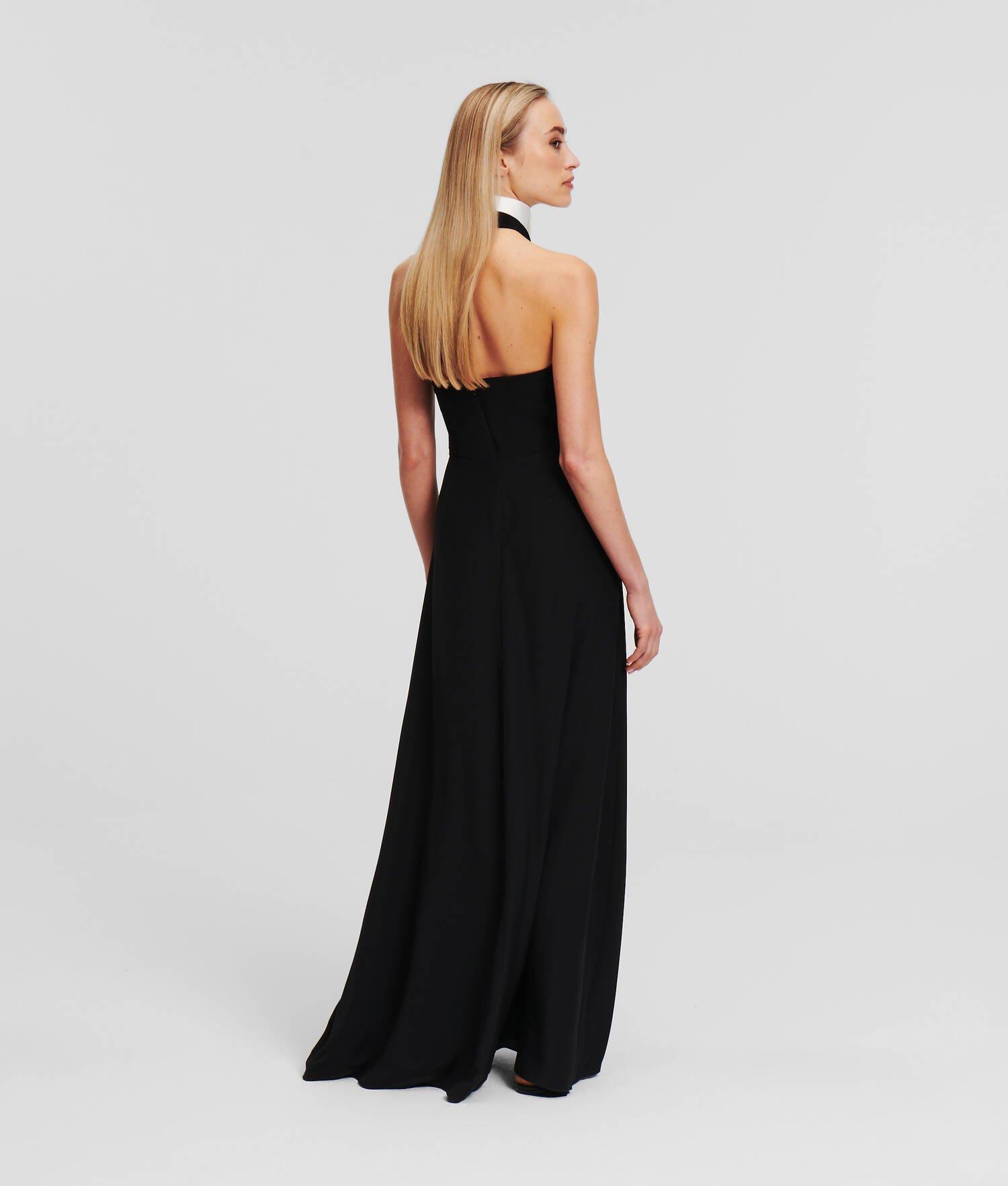 COLLAR AND BOWTIE MAXI DRESS Product Image