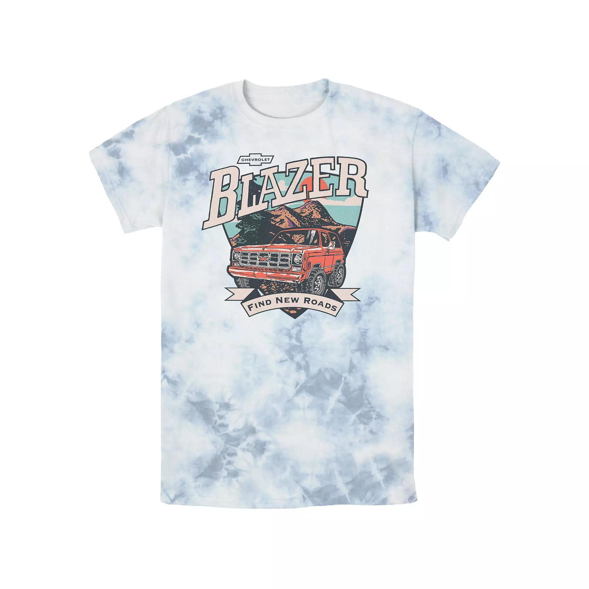 Men's Chevrolet Blazer Find New Roads Bombard Wash Graphic Tee, Size: Medium, White Blue Product Image