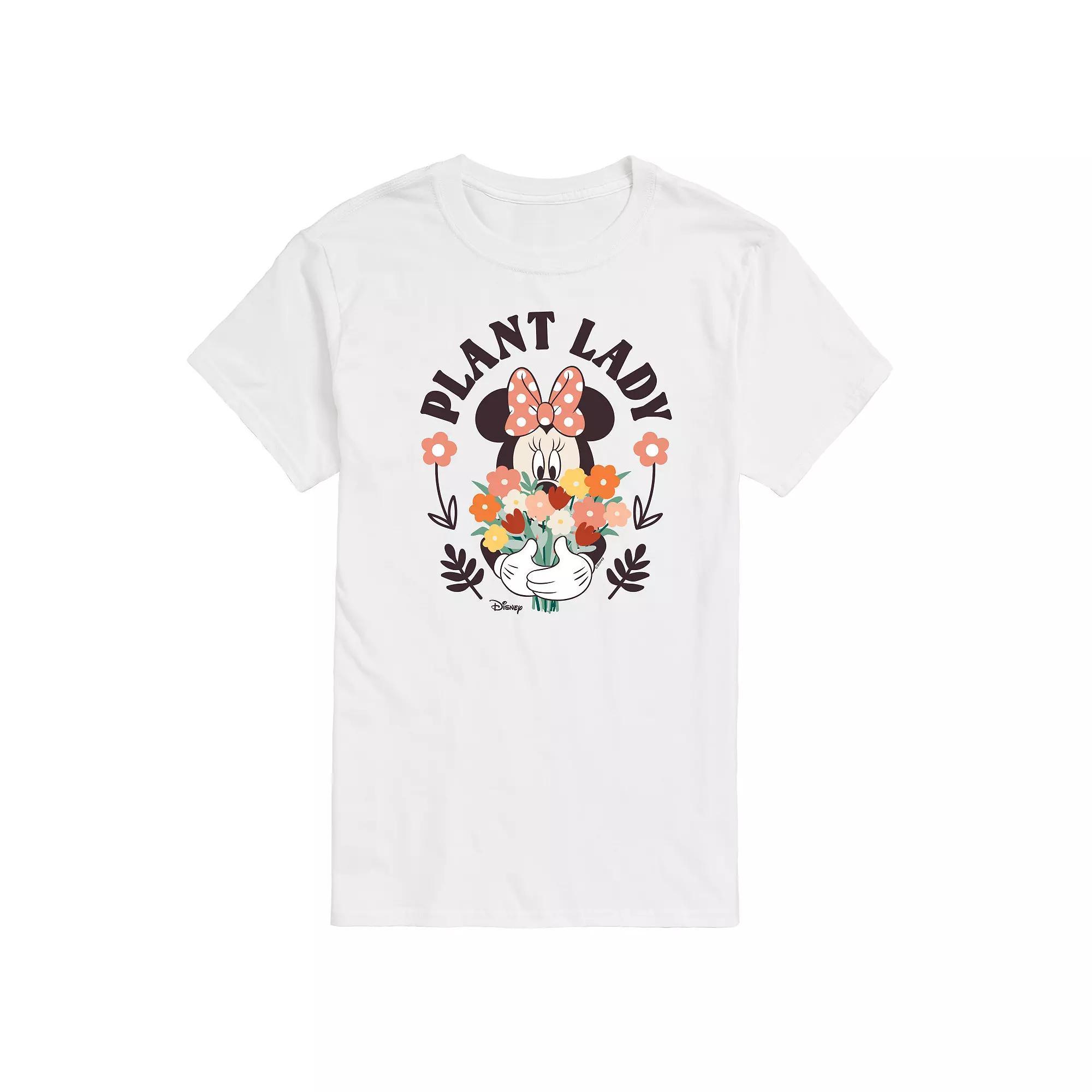 Disneys Minnie Mouse Mens Plant Lady Graphic Tee Product Image