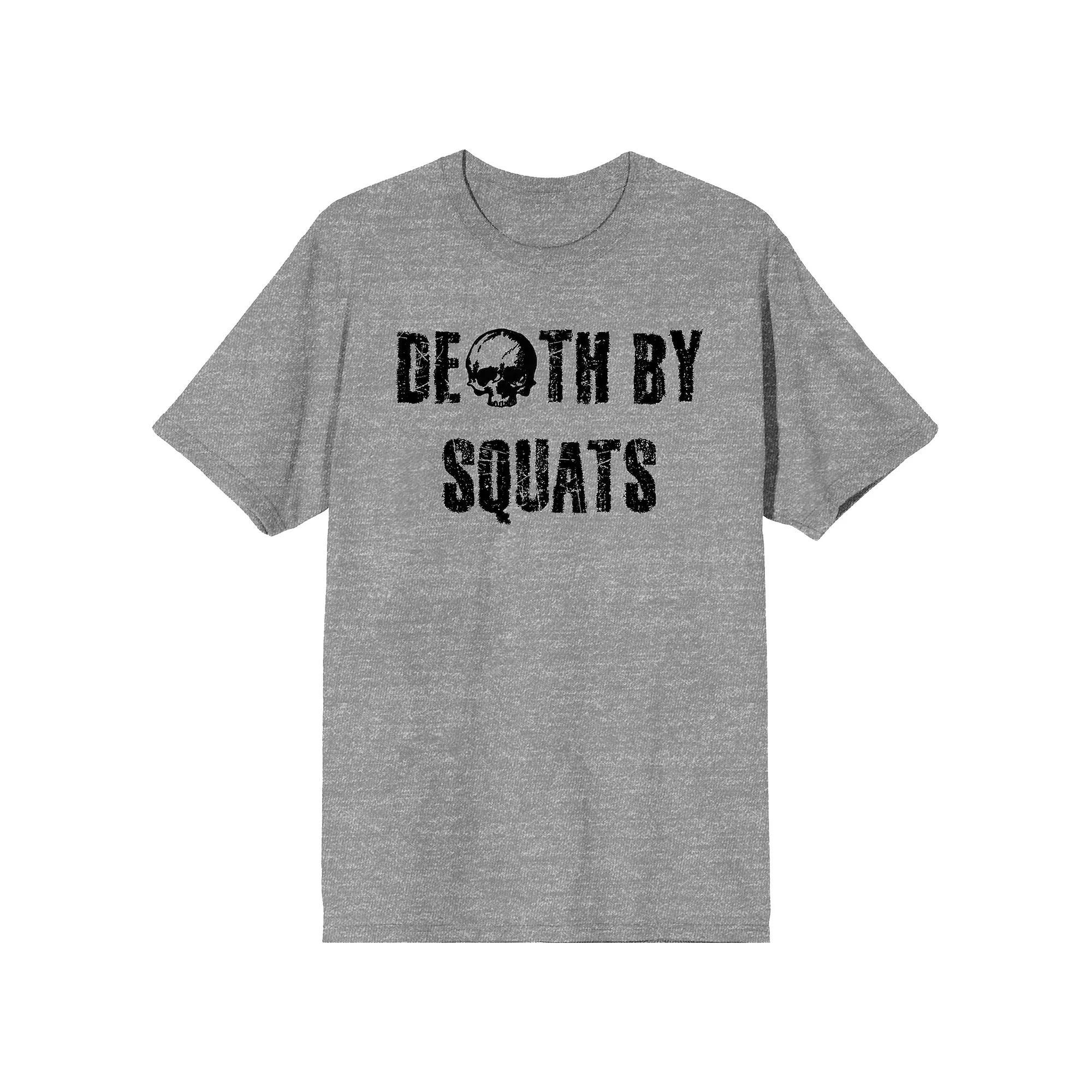 Men's Gym Culture Death by Squats Tee, Size: Small, Grey Product Image