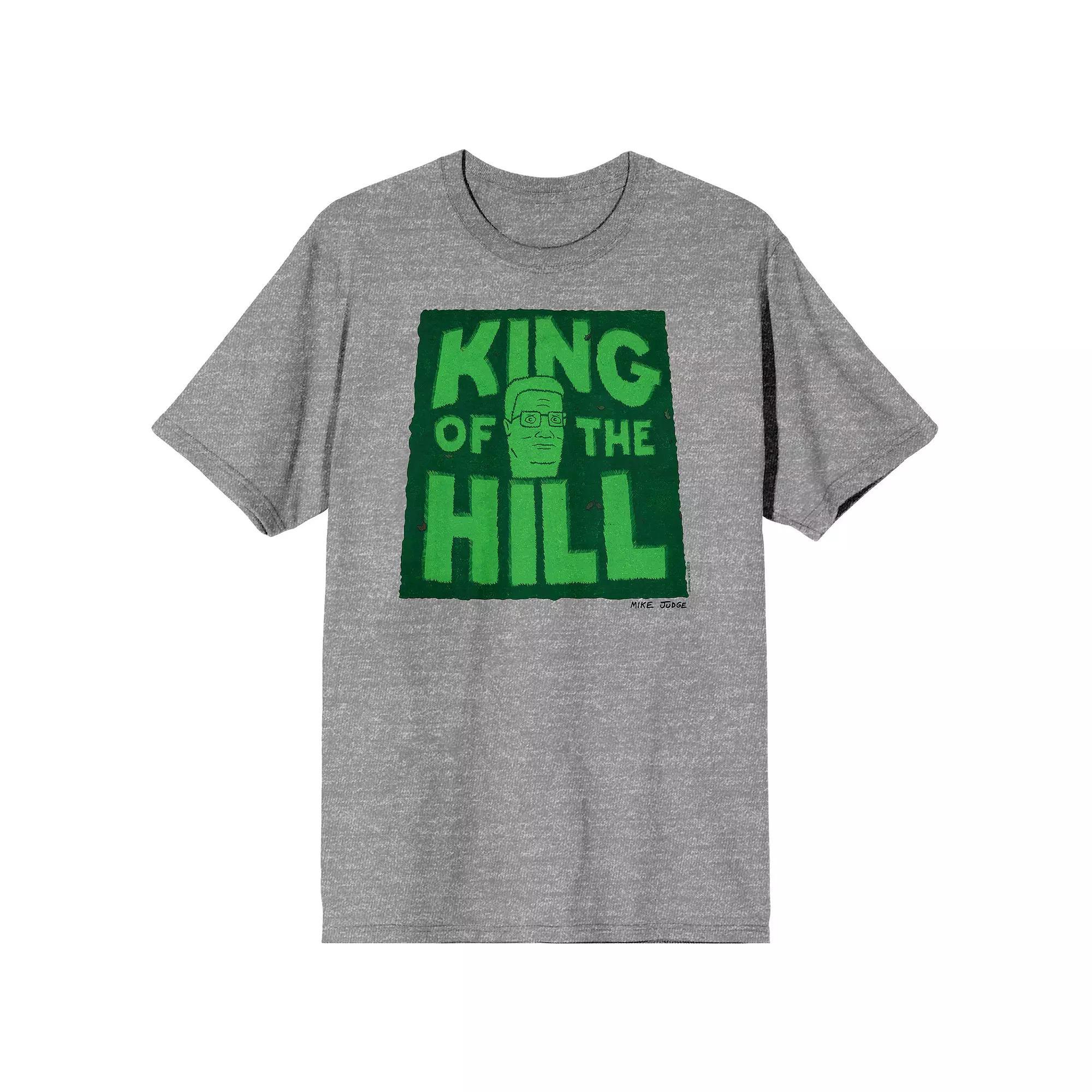 Men's King Of The Hill Logo Grass Short Sleeve Graphic Tee, Size: XL, Gray Product Image