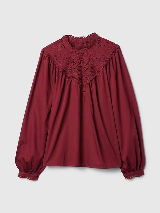 Embroidered Eyelet Top Product Image