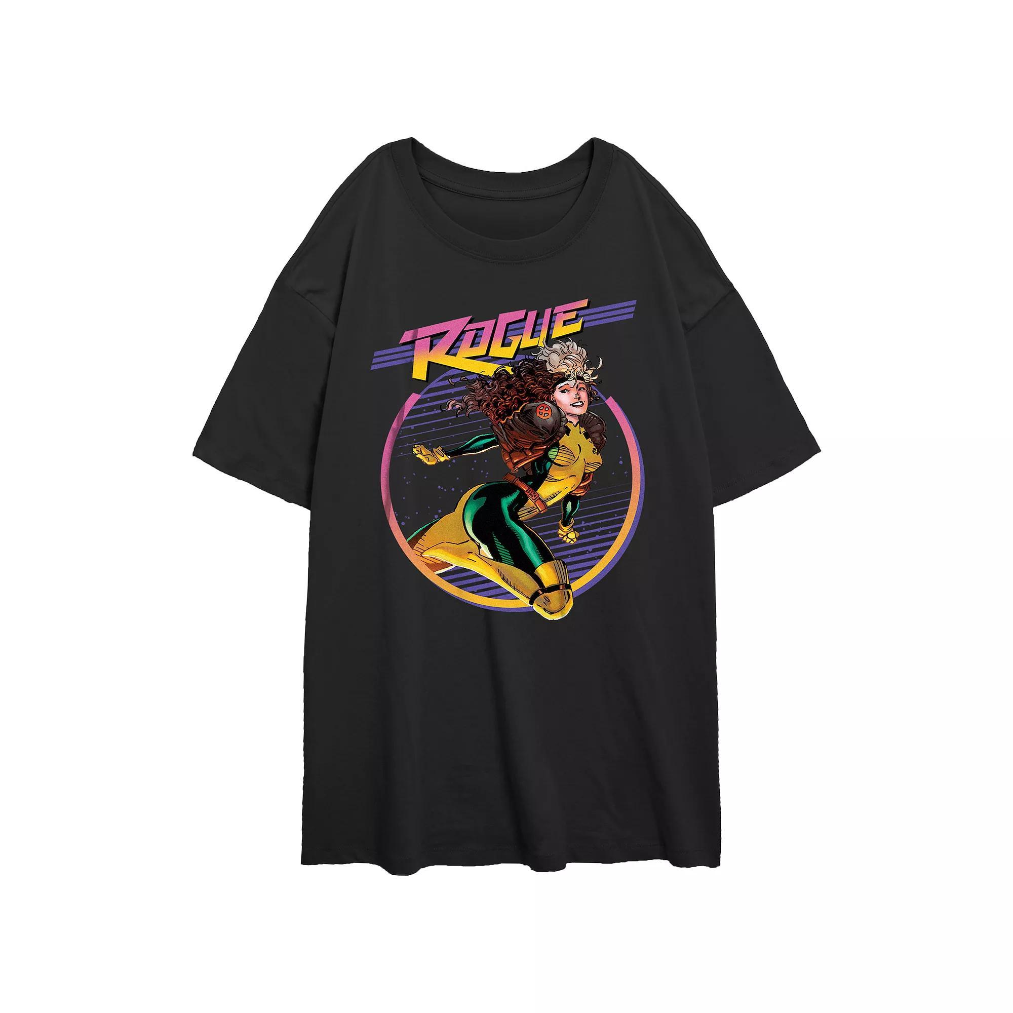 Juniors' X-Men Rogue Poster Oversized Graphic Tee, Girl's, Size: Medium, Black Product Image