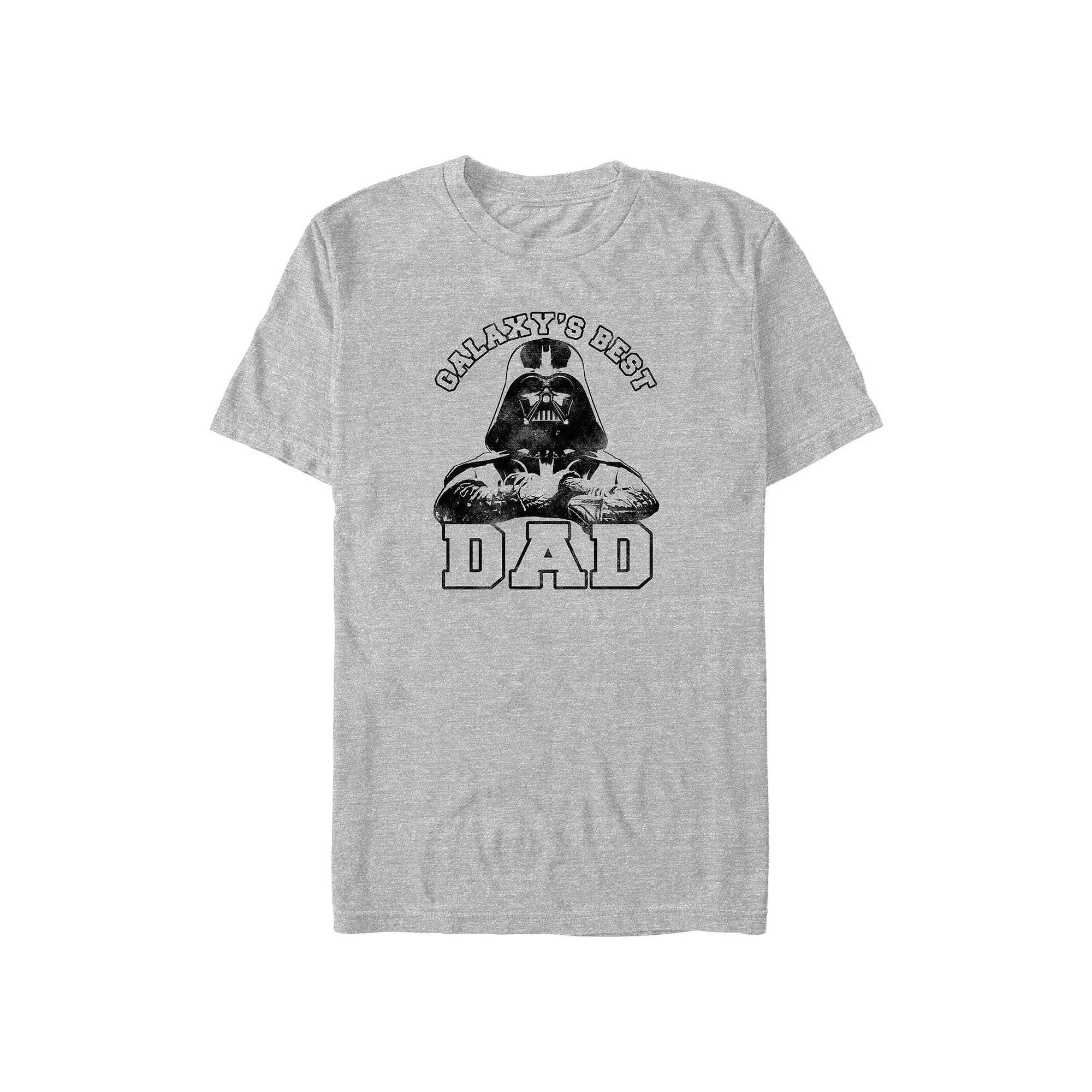 Big & Tall Star Wars Darth Vader Galaxy's Best Dad Graphic Tee, Men's, Size: 3XL Tall, Athletic Grey Product Image