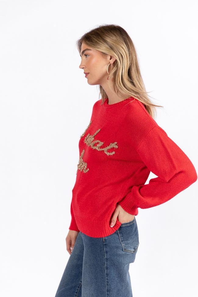 Oh What Fun Red Sweater  FINAL SALE Product Image