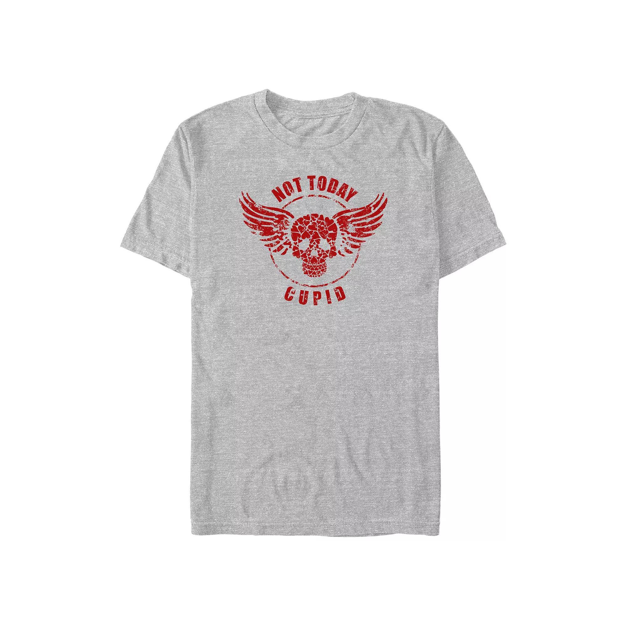 Big & Tall Not Today Cupid Graphic Tee, Men's, Size: 4XL, Athletic Grey Product Image