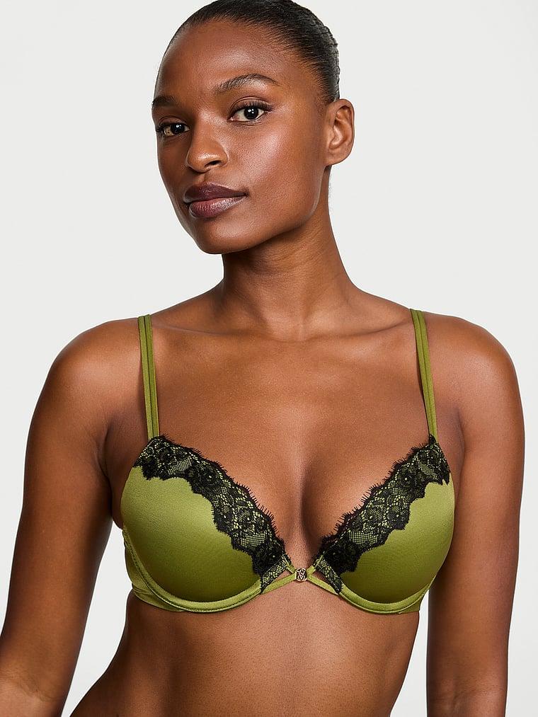 Smooth Lace-Trim Push-Up Bra Product Image