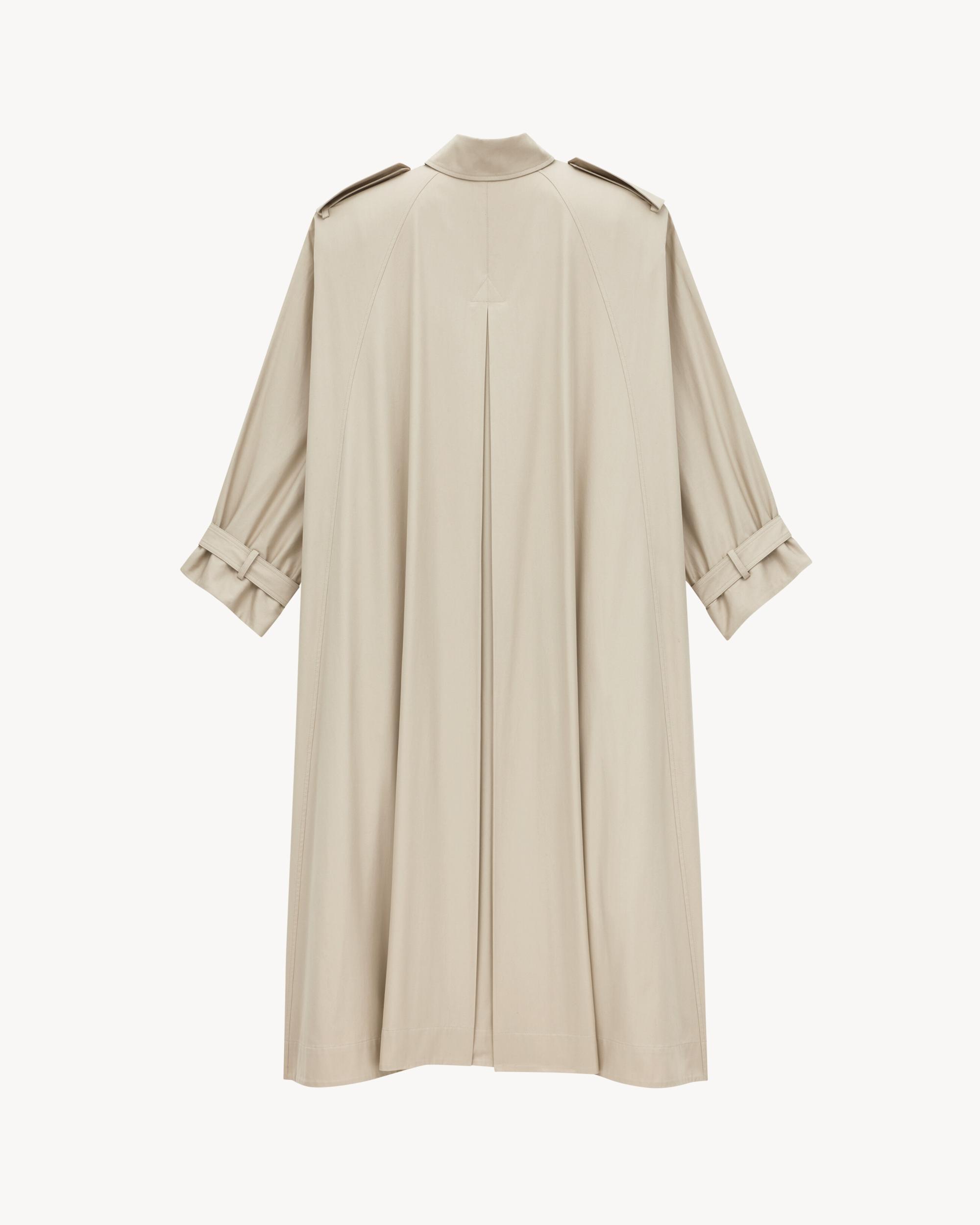 cape trench coat in cotton twill Product Image