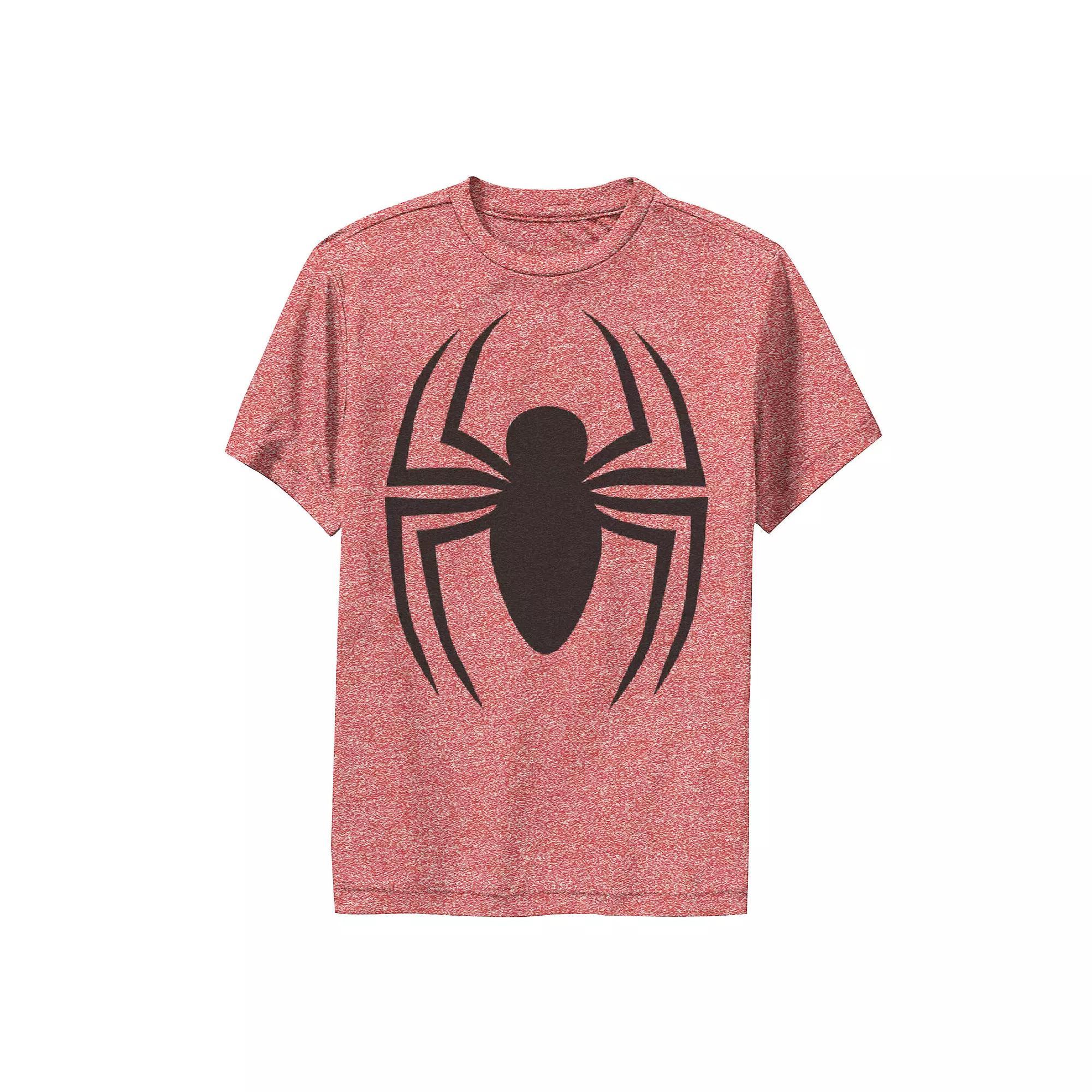 Boys 8-20 Marvel Spider-Man The Ultimate Logo Classic Performance Graphic Tee, Boys Red Grey Product Image