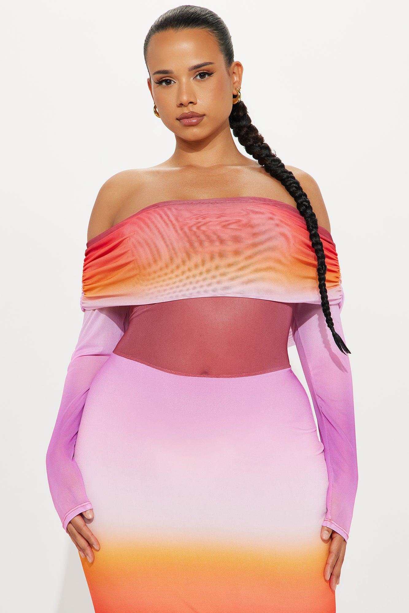 Sunset Walks Ombre Maxi Dress - Orange/combo Product Image