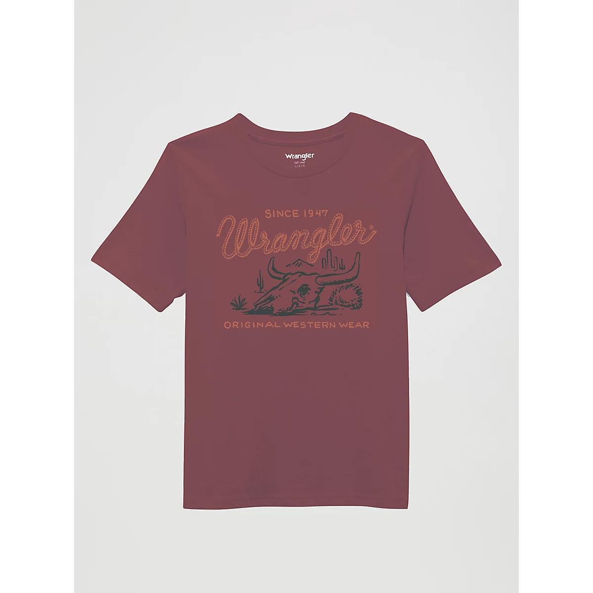 Boy's Logo Front Graphic T-Shirt in Desert Taupe Heather Product Image