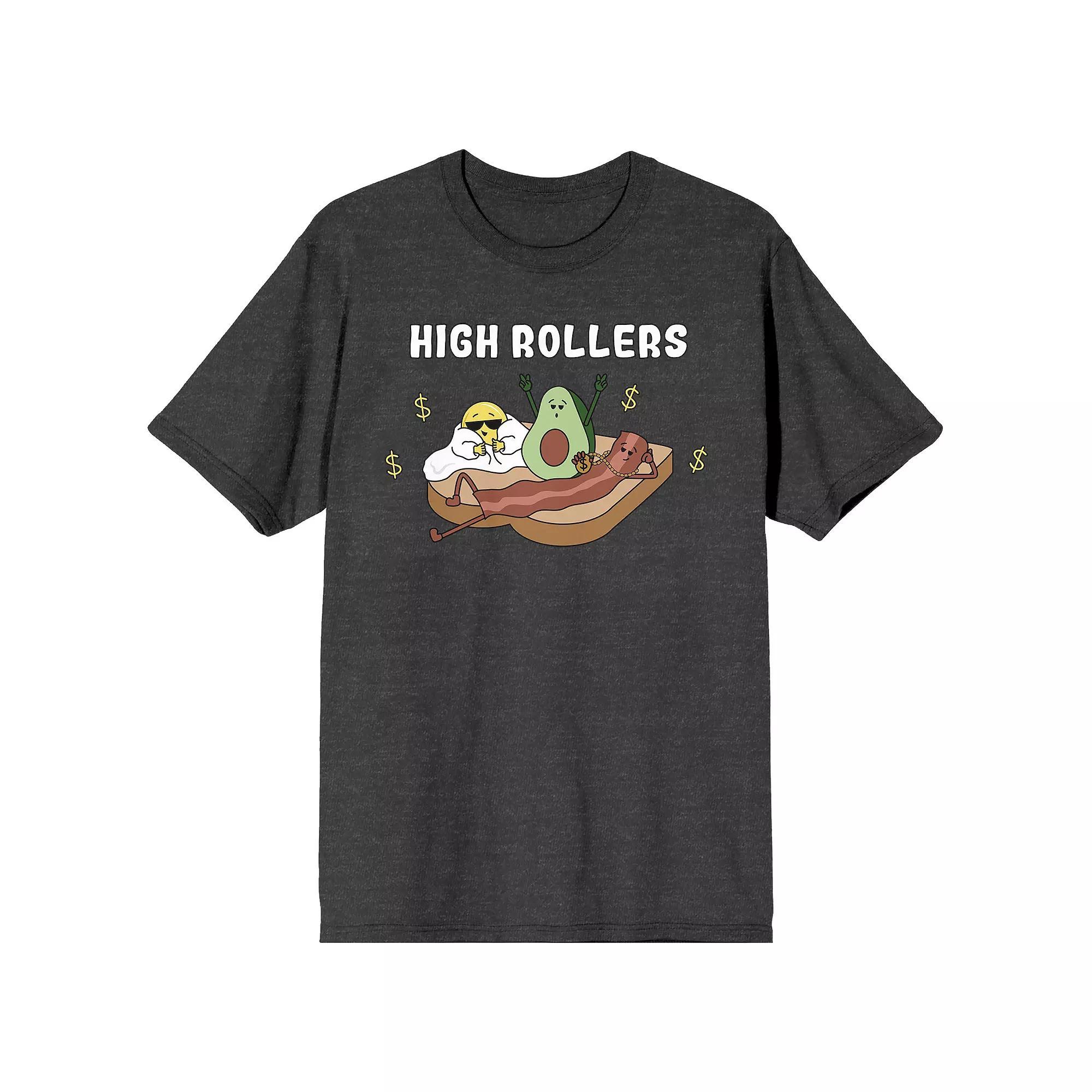 Men's Eggspensive Eggs High Roller Graphic Tee, Size: XL, Gray Product Image