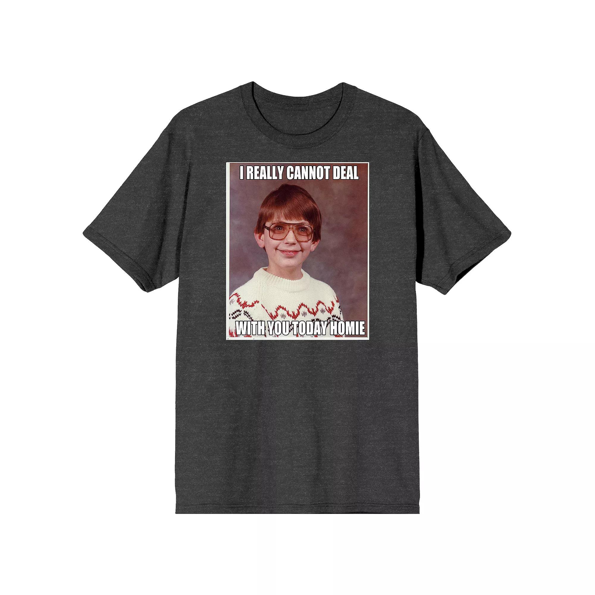 Men's Screenshot Energy Meme "I Can't Deal with You" Tee, Size: XL, Black Product Image