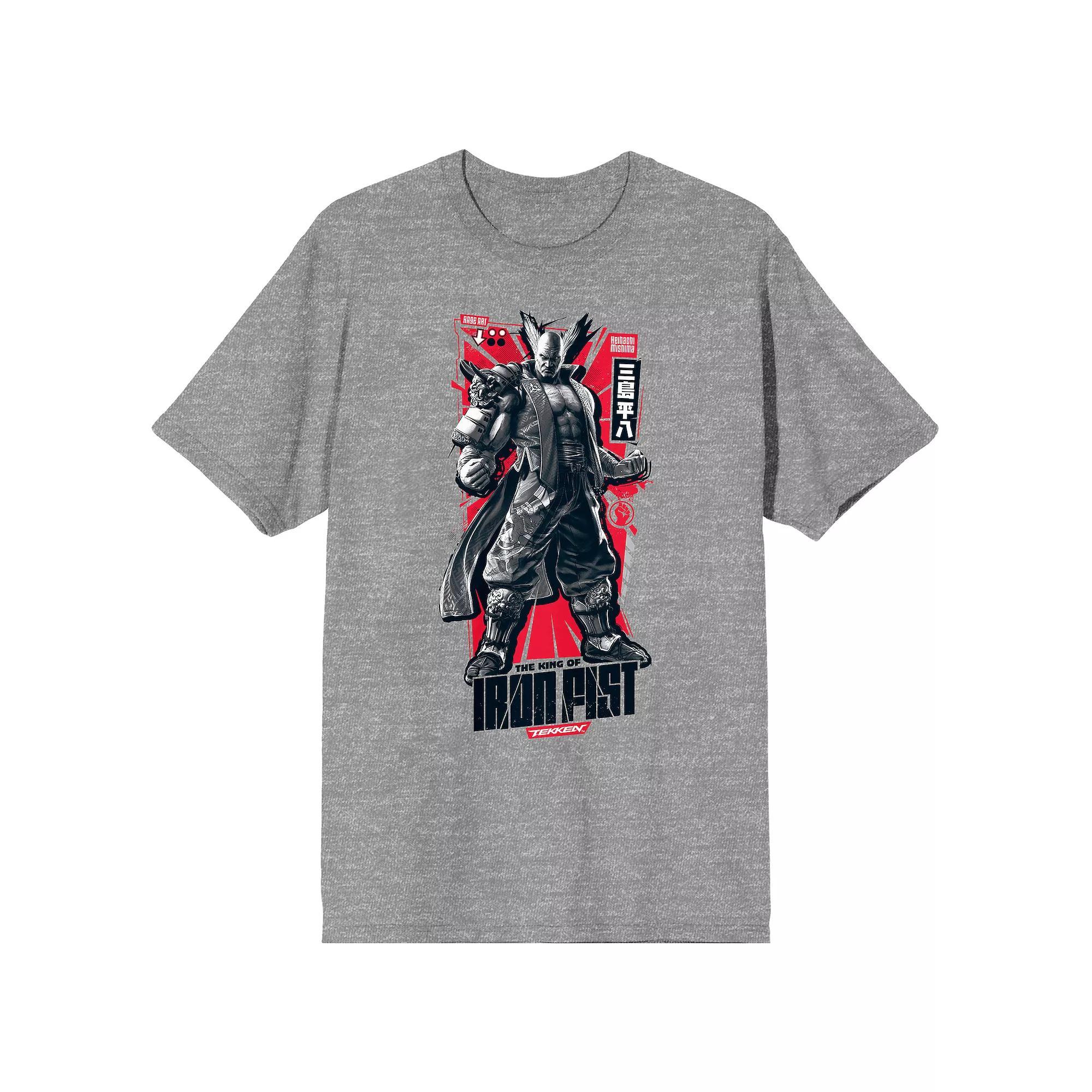 Men's Tekken The King Of Iron Fist Tee, Size: XL, Grey Product Image
