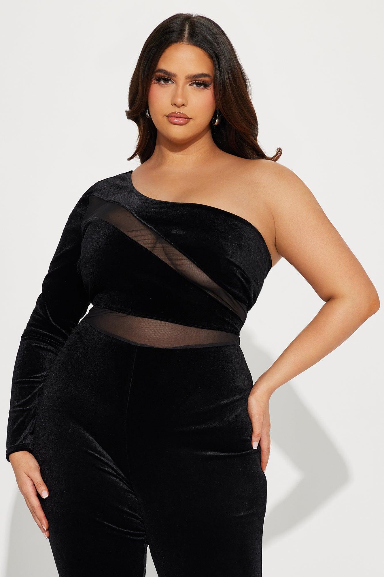 Darkest Secret Velvet Jumpsuit  - Black Product Image