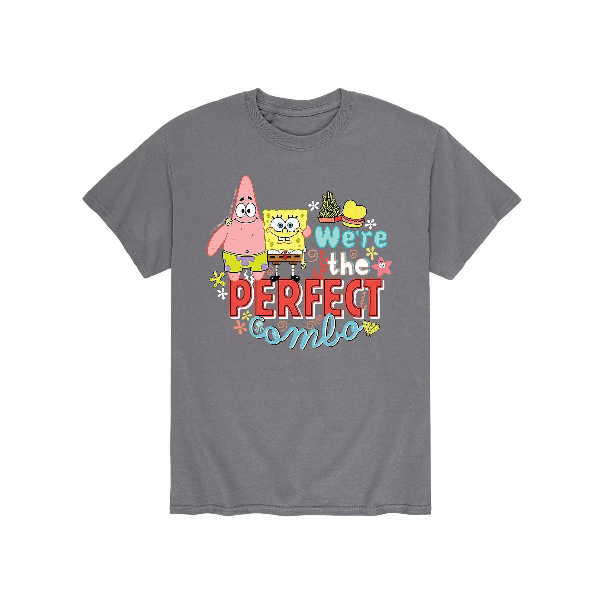 Mens SpongeBob Perfect Combo Ts Tee Grey Product Image