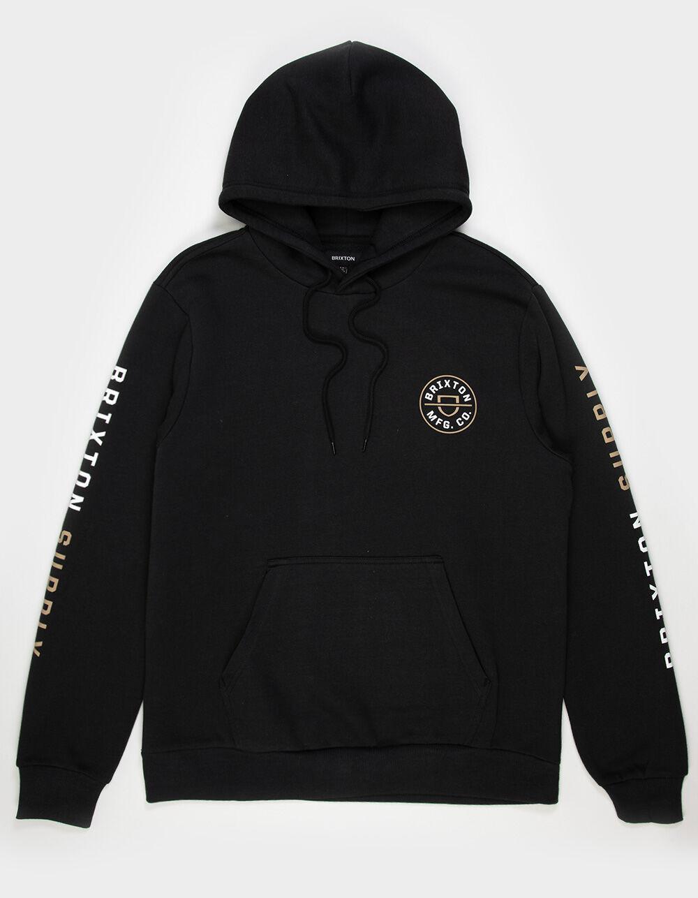 BRIXTON Crest Mens Hoodie - BLK/KHAKI Product Image