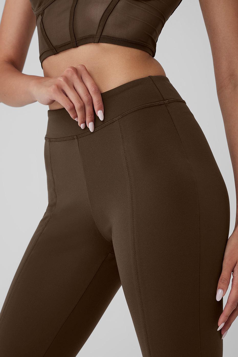 Airbrush High-Waist Flutter Legging - Espresso Product Image