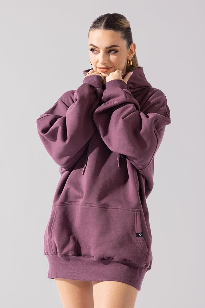 Long Cloud Hoodie - Deep Plum Product Image