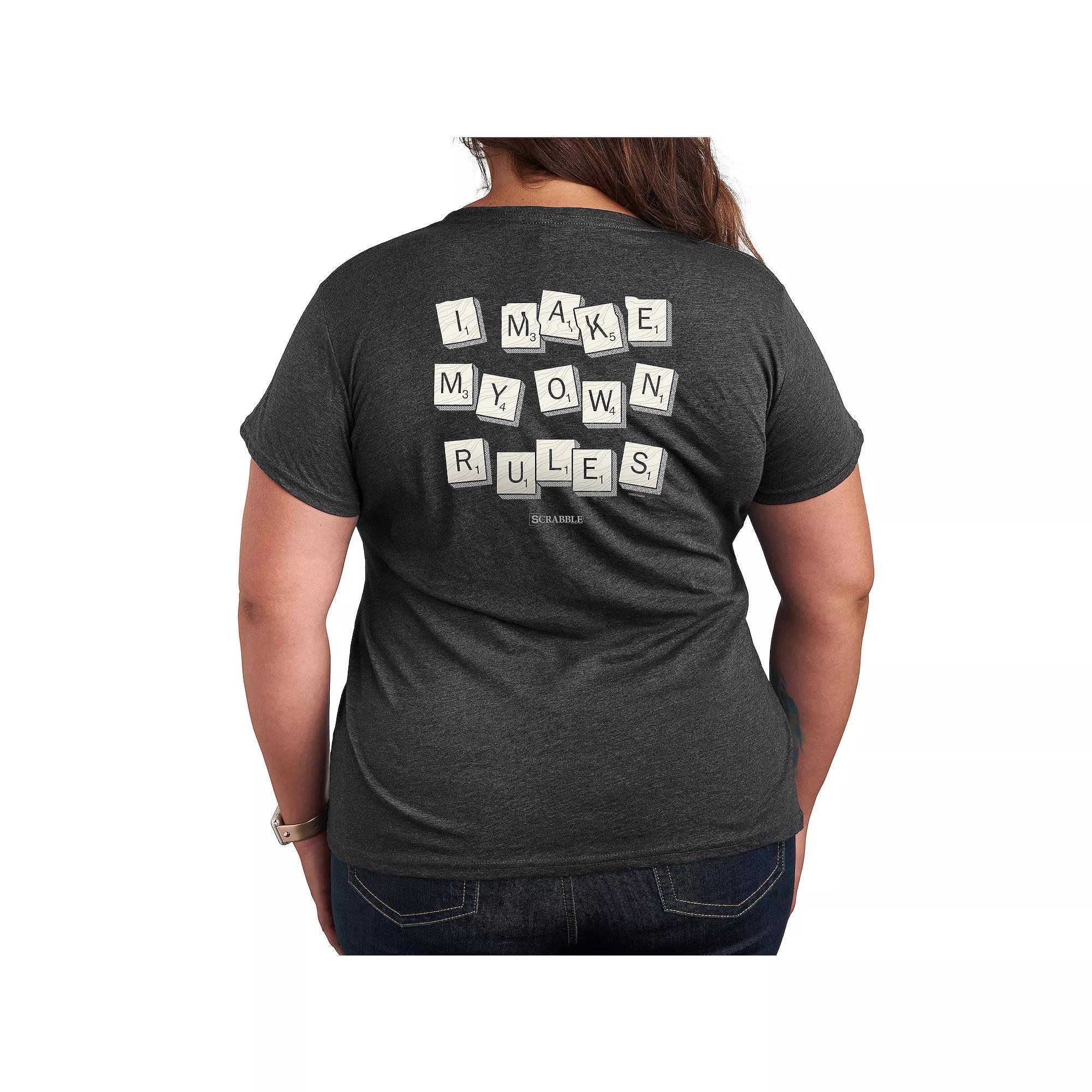 Plus Scrabble Make Own Rules Graphic Tee by Hasbro, Womens Product Image