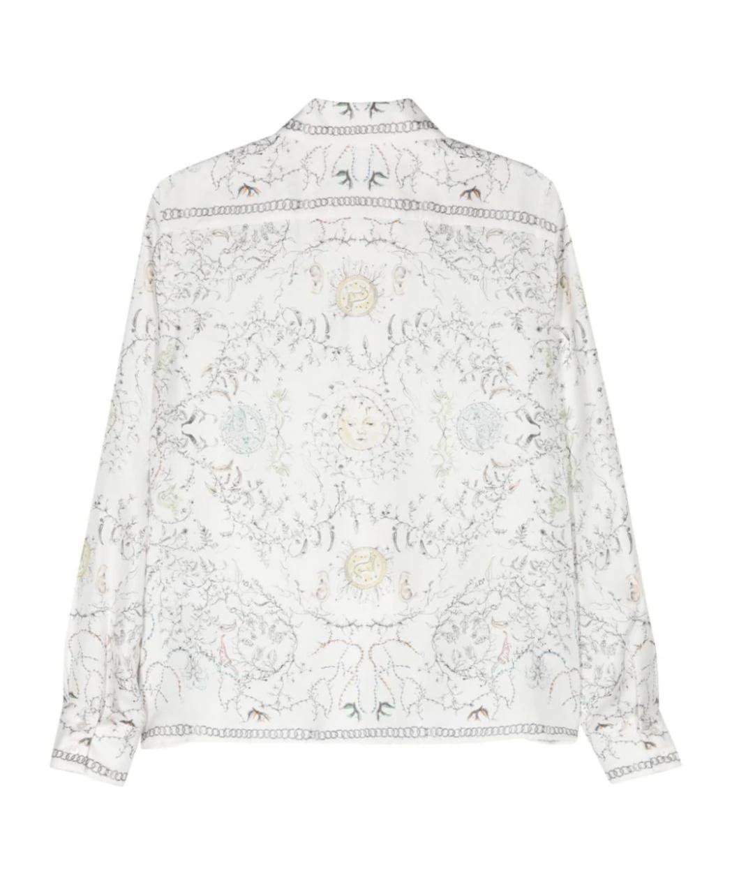 FABIANA FILIPPI Lapel Long-sleeved Shirt In White Product Image