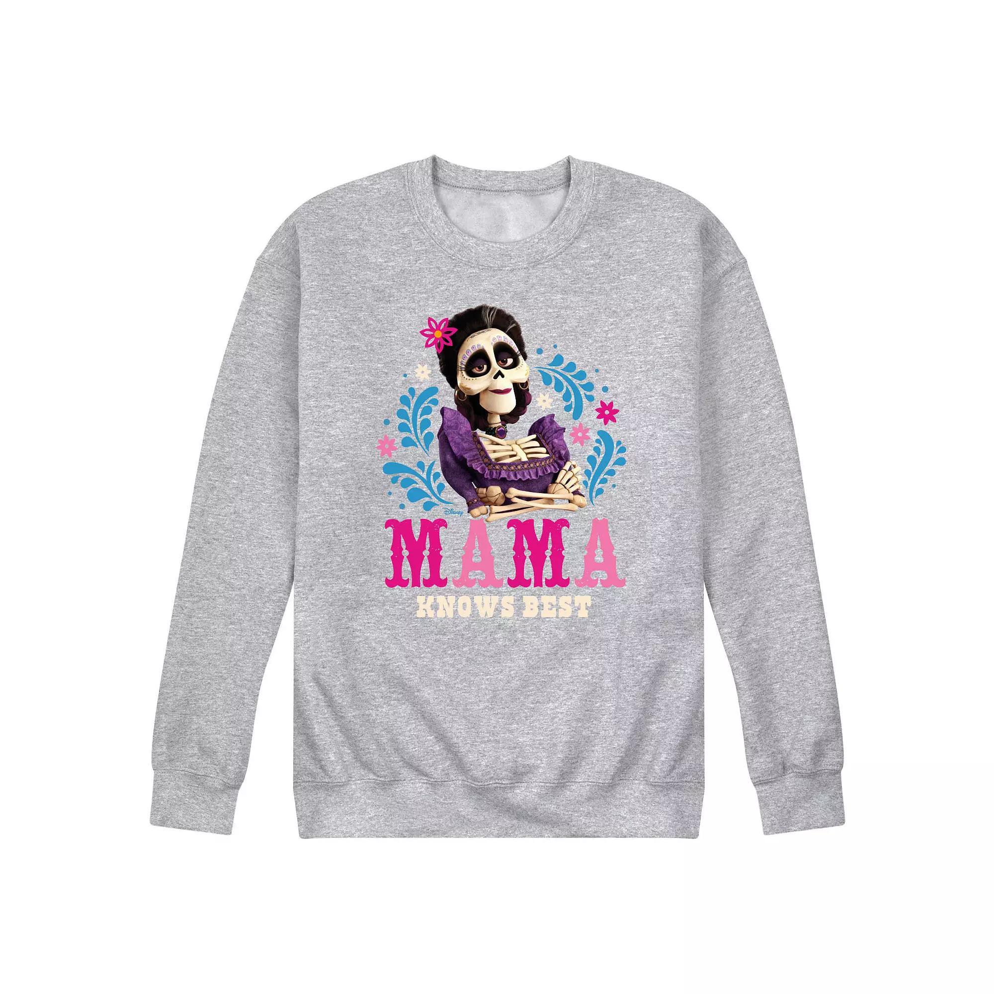 Disney / Pixars Coco Imelda Mens Mama Knows Best Fleece Sweatshirt Product Image