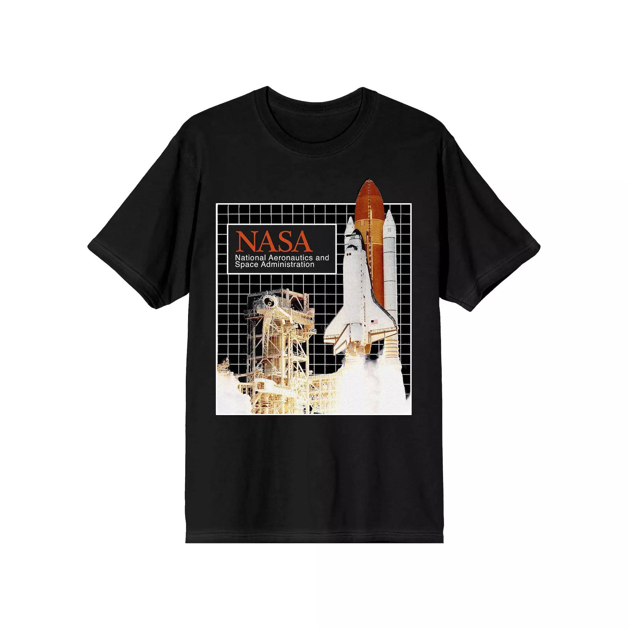 Men's NASA Space Shuttle Launch Graphic Tee, Size: XL, Black Product Image