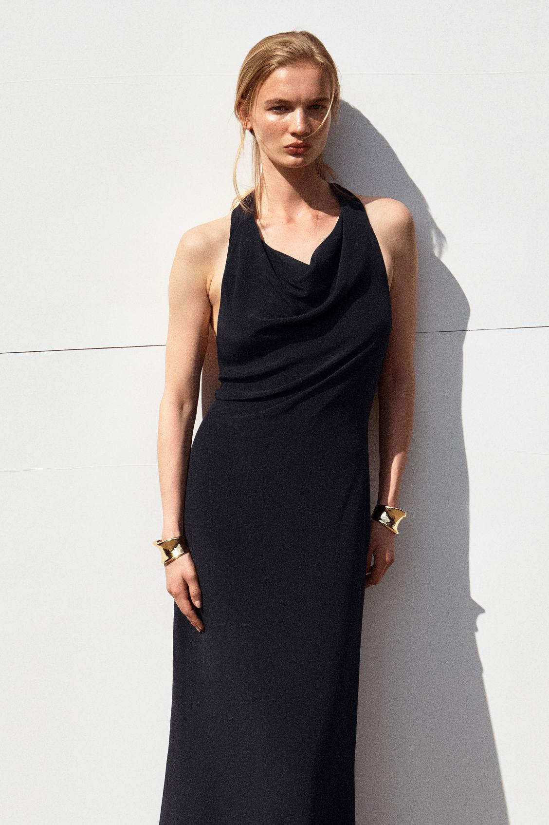 COWL-NECK MAXI DRESS Product Image
