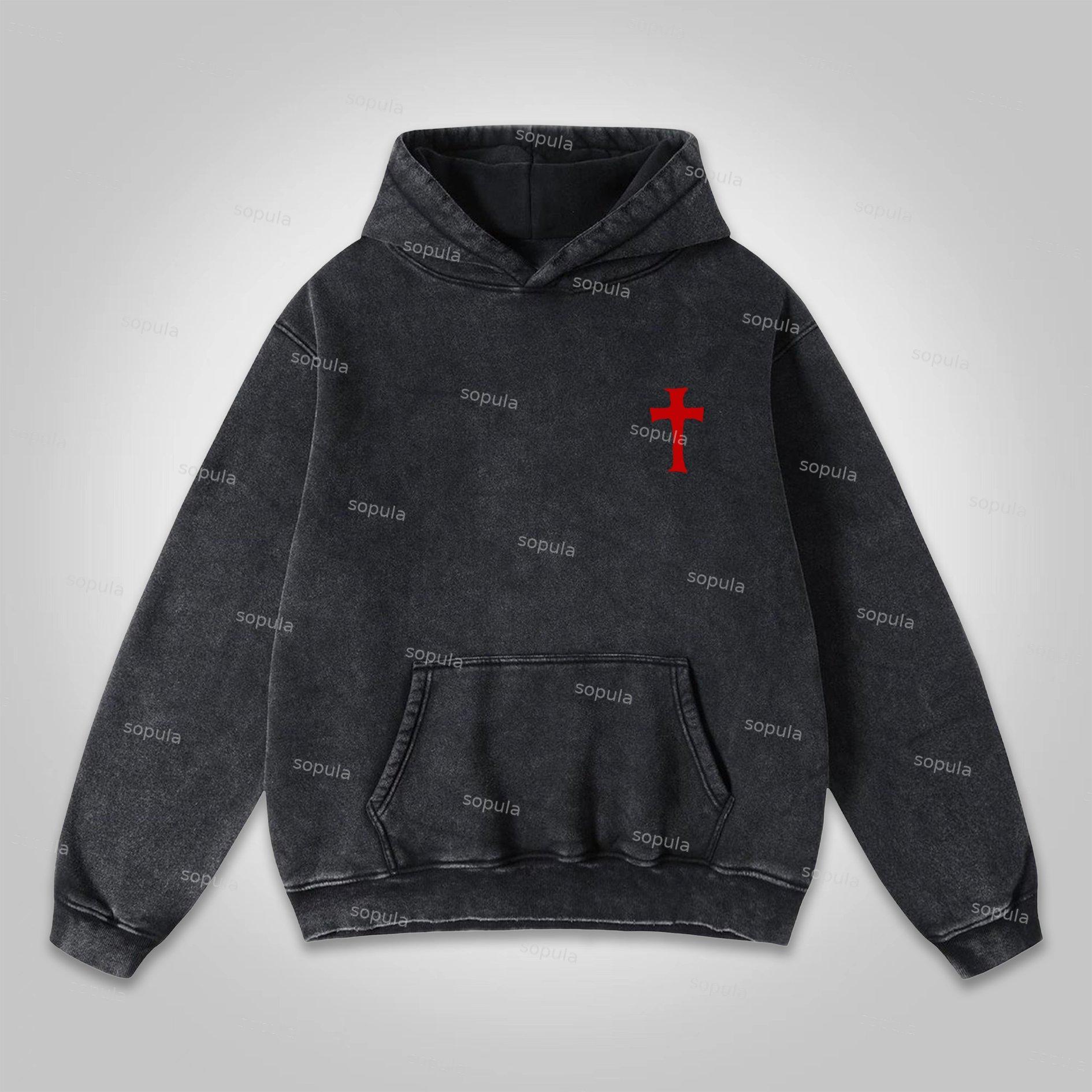 Vintage Madonna Graphic Acid Washed Oversized Hoodie Product Image