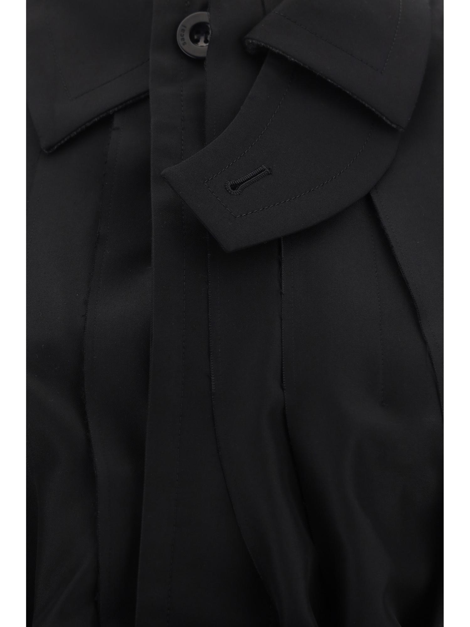 SACAI Belted Sleeveless Dress In Black Product Image