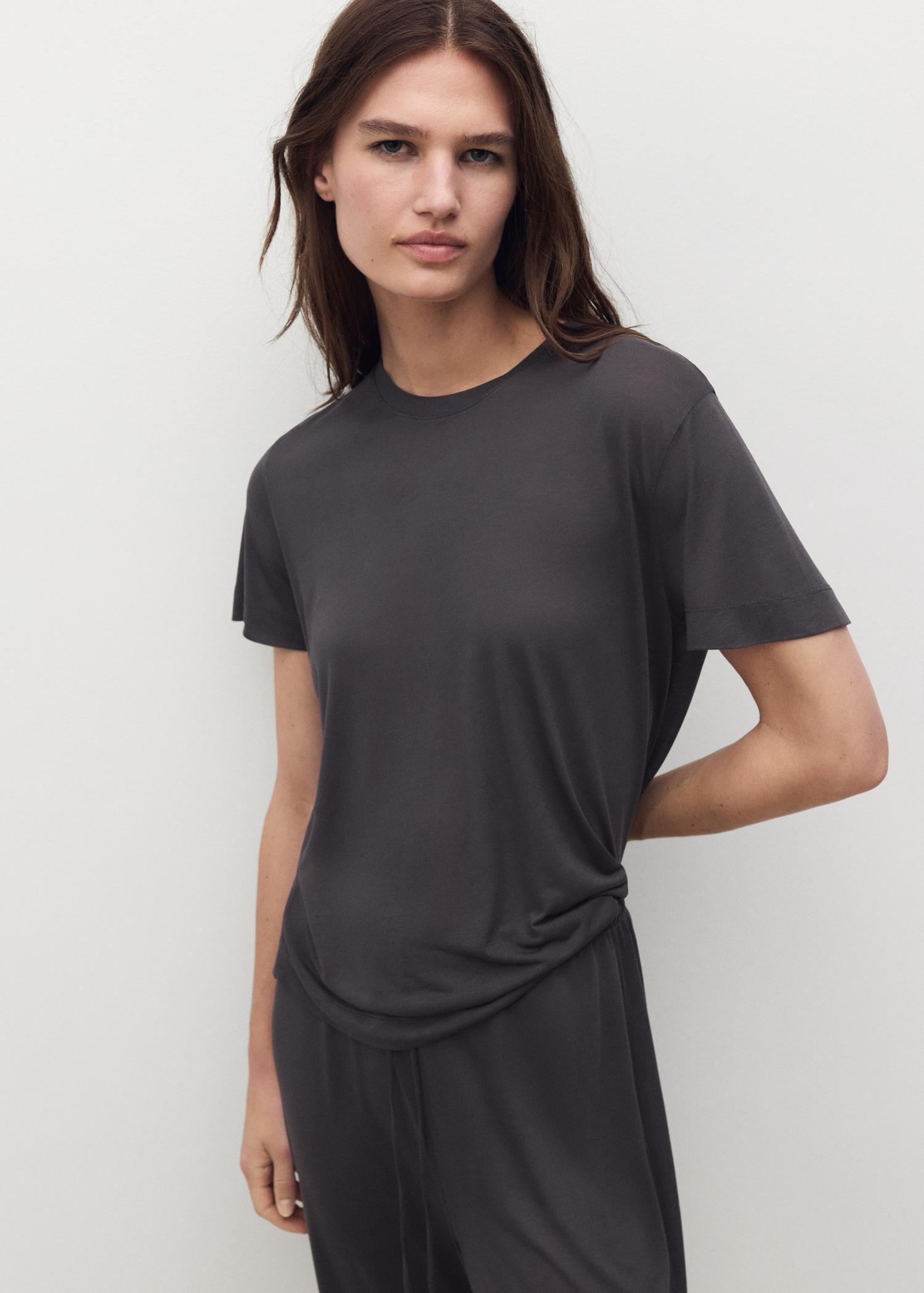 Micro-modal pajama pants - Women | MANGO USA Product Image