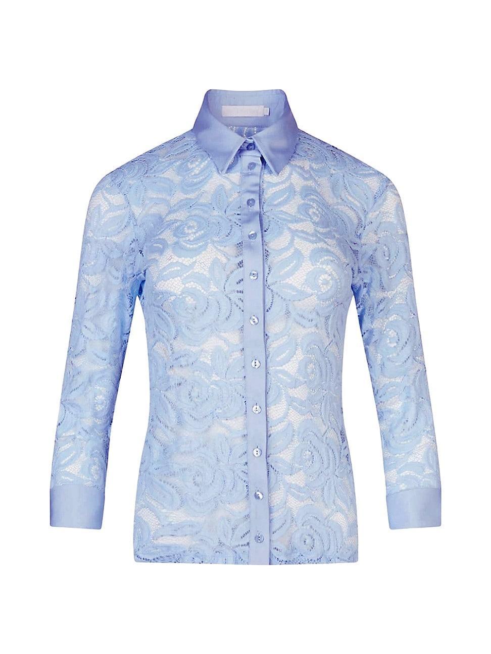 Womens Nahia Lace Button-Front Shirt Product Image