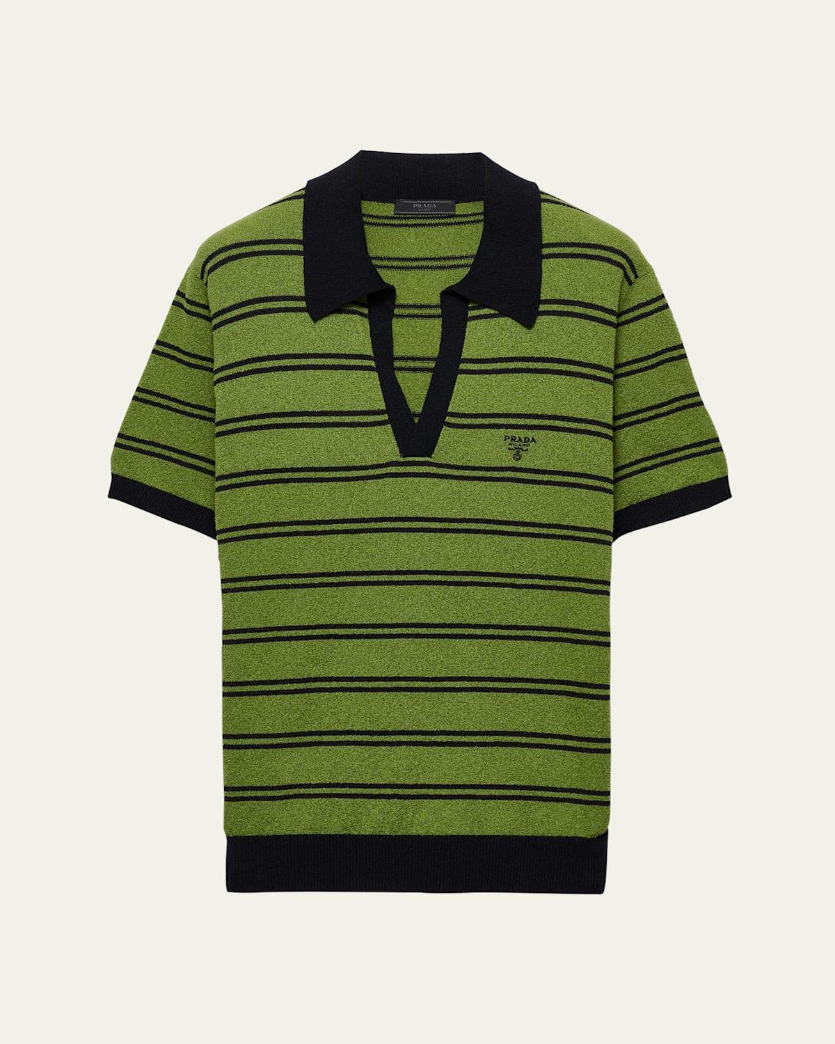 Mens Striped Polo Shirt Product Image