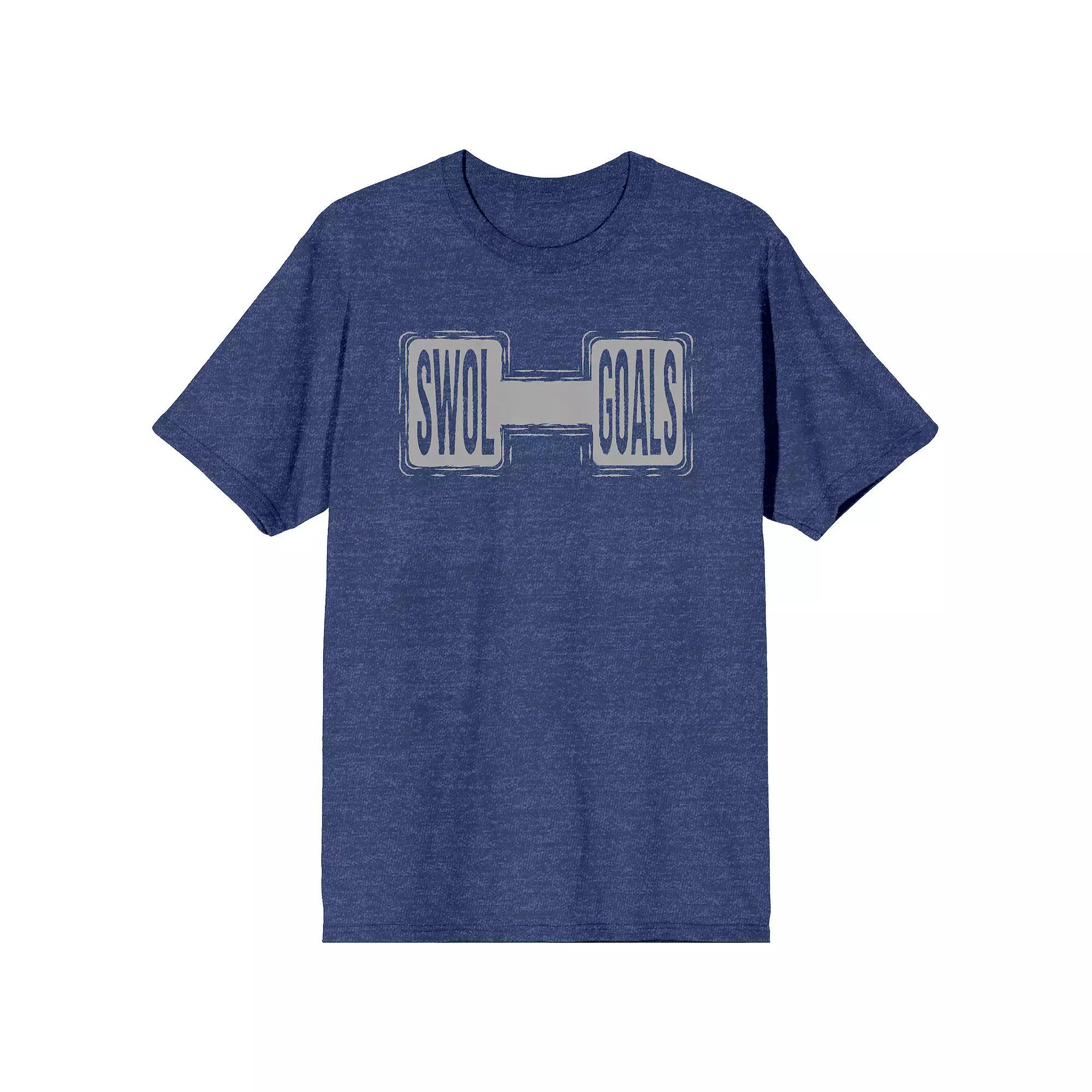 Men's Gym Culture Swol Goals Tee, Size: Medium, Blue Product Image