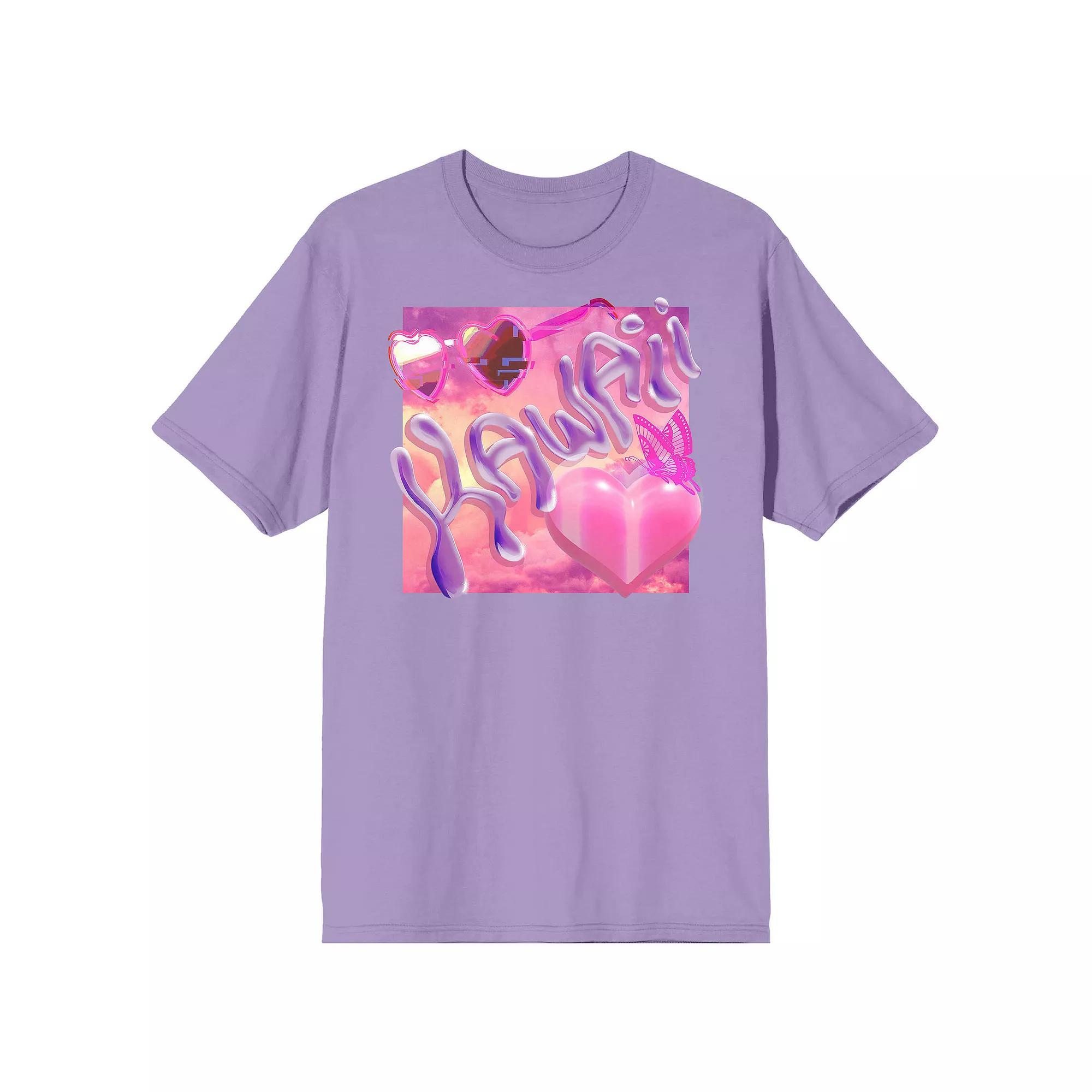 Men's Chrome Baddie Y2K Trend Graphic Tee, Size: XXL, Purple Product Image