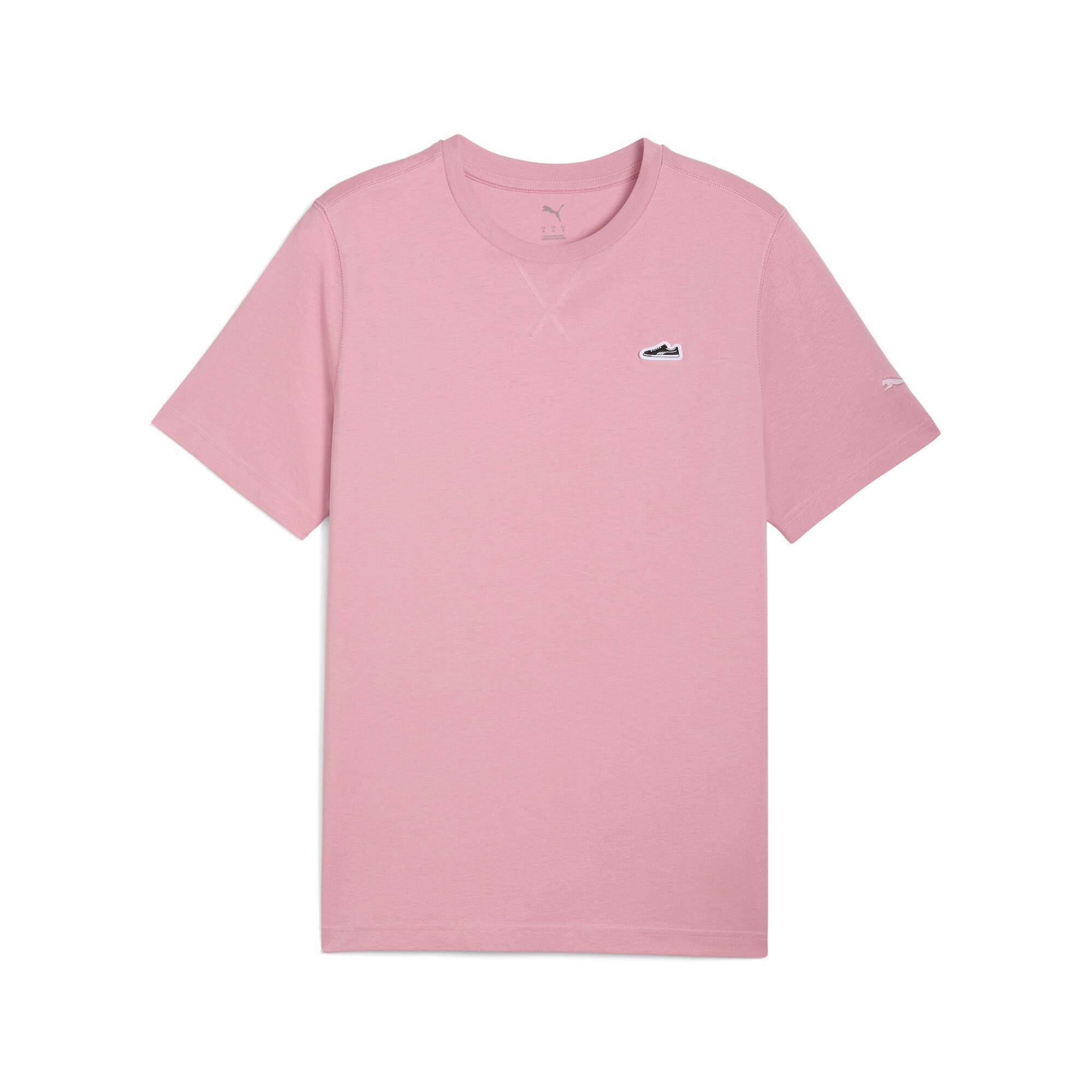 WARDROBE ESSENTIALS Suede Logo Men's Tee Product Image