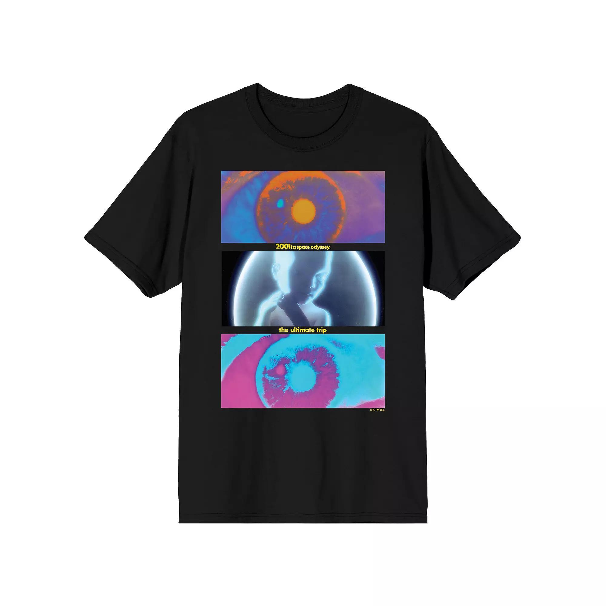 Men's 2001 A Space Odyssey Hyperspace Screenshots Graphic Tee, Size: Small, Black Product Image